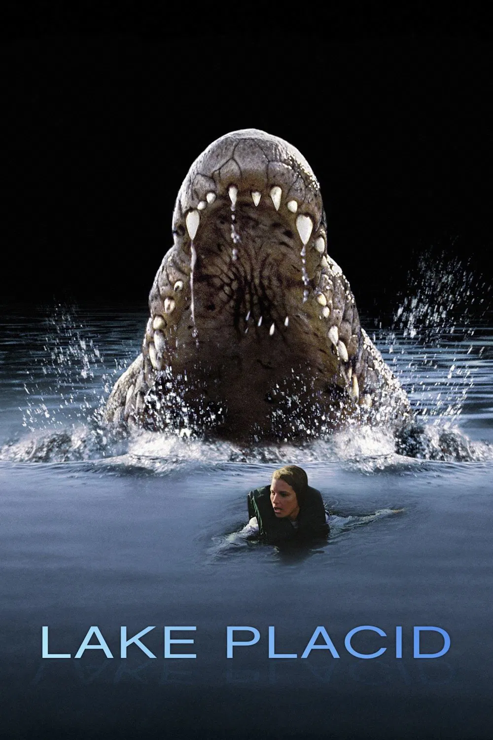 Poster chính thức của phim Phim Kinh Dị, Phim Hài "Hồ Cá Sấu" (Lake Placid - 1999), với sự tham gia của diễn viên Bill Pullman và Bridget Fonda.