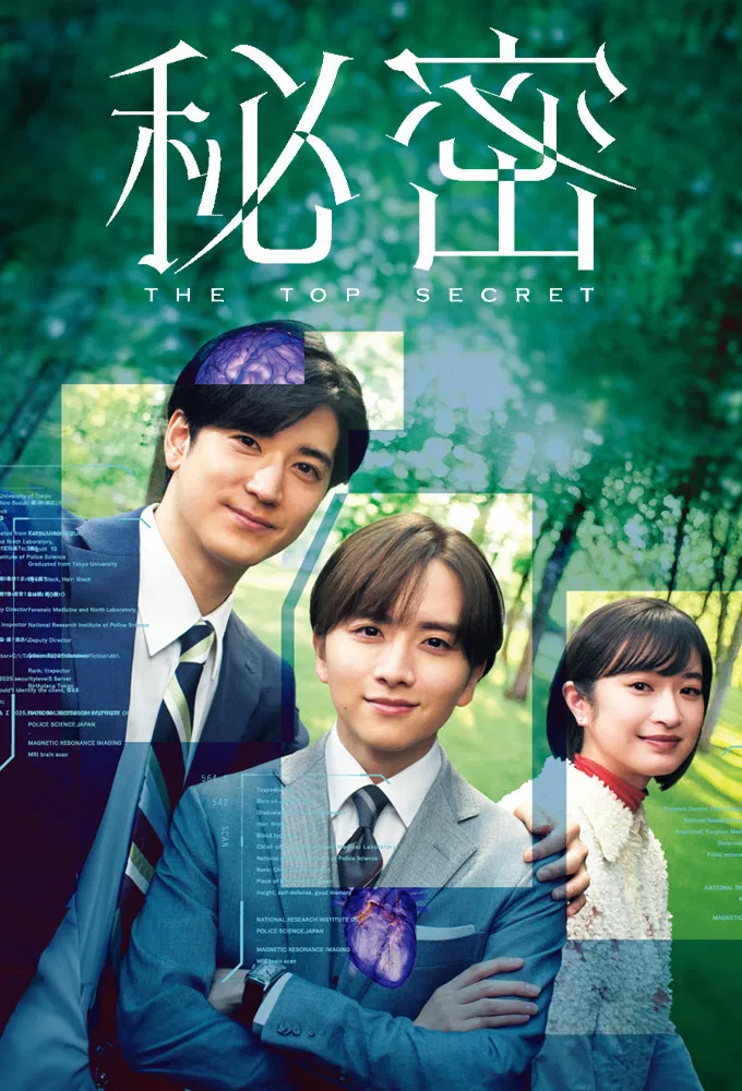 Poster chính thức của phim Phim Bí Ẩn "Hồ Sơ Mật" (Himitsu ~ The Top Secret ~ - 2025), với sự tham gia của diễn viên Rihito Itagaki và Yuto Nakajima.