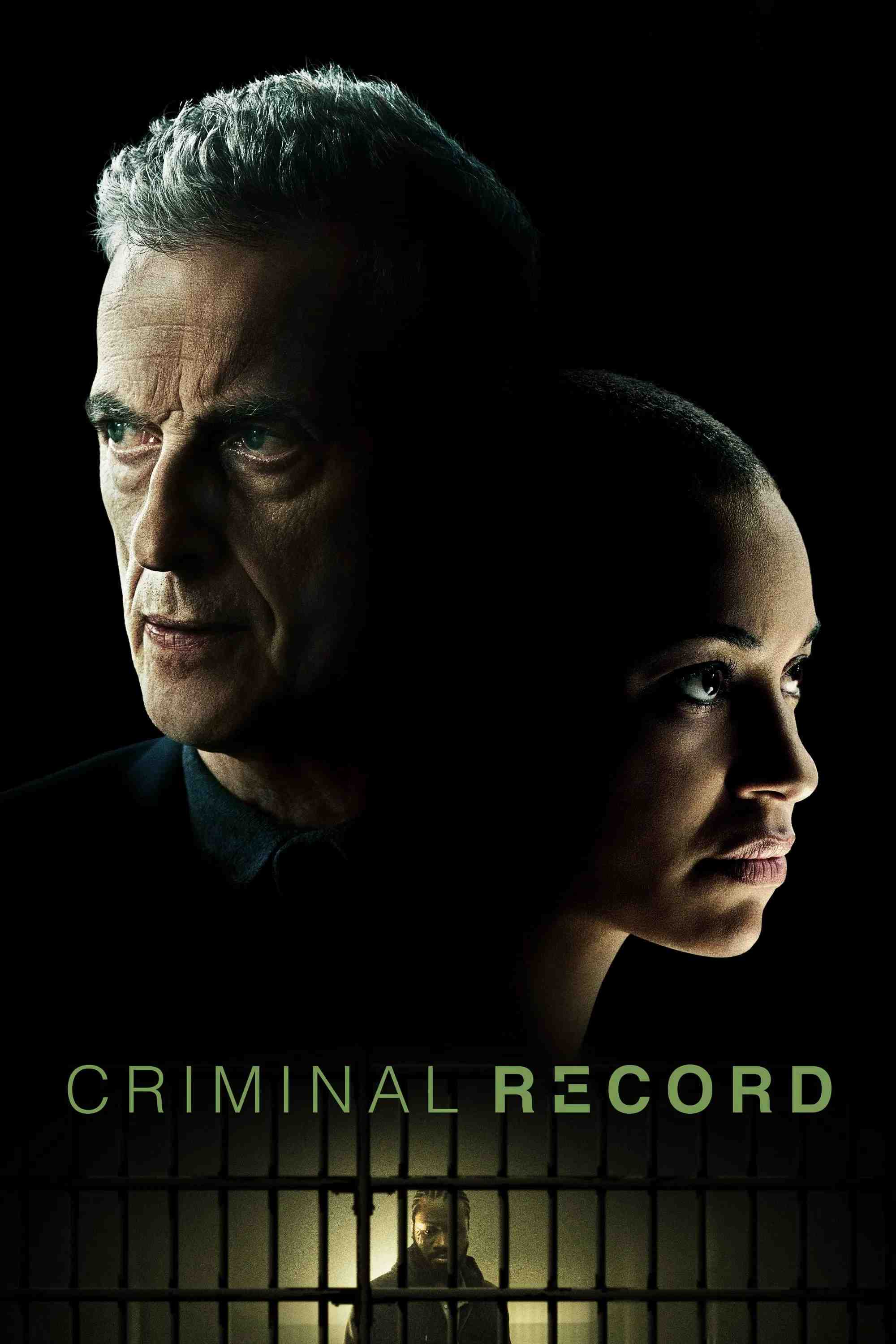 Poster chính thức của phim Phim Hình Sự, Phim Tâm Lý "Hồ Sơ Tội Phạm" (Criminal Record - 2024), với sự tham gia của diễn viên Peter Capaldi và Cush Jumbo.