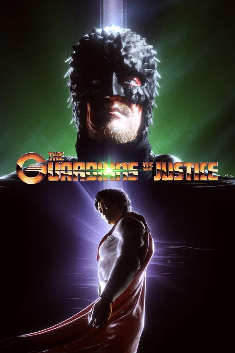 Poster chính thức của phim Phim Hoạt Hình, Phim Viễn Tưởng & Giả Tưởng "Hộ Vệ Công Lý" (The Guardians of Justice - 2022), với sự tham gia của diễn viên Page Falkinburg Jr. và Sharni Vinson.