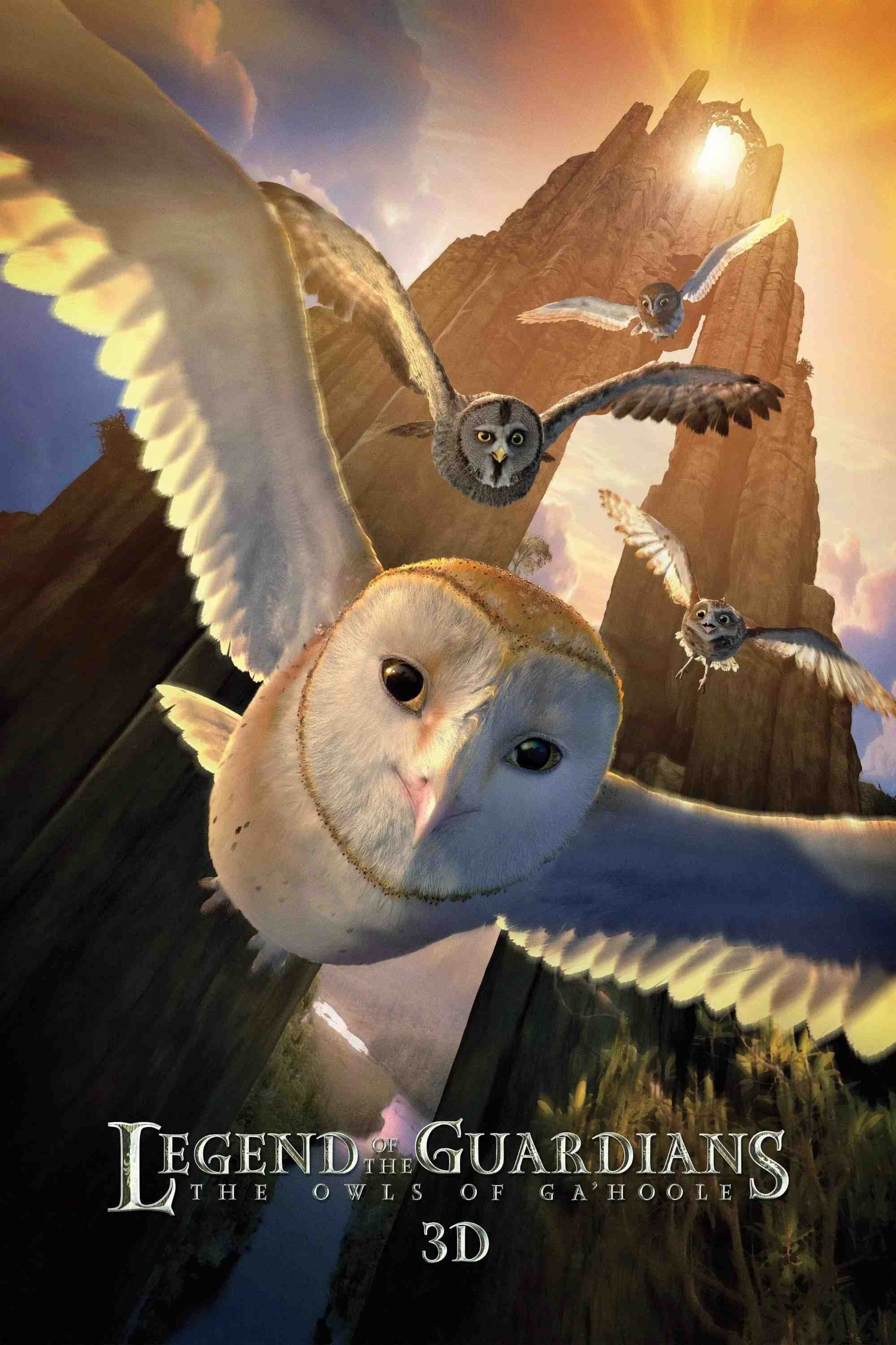 Poster chính thức của phim Phim Hoạt Hình, Phim Phiêu Lưu "Hộ Vệ Xứ Ga'Hoole" (Legend of the Guardians: The Owls of Ga'Hoole - 2010), với sự tham gia của diễn viên Jim Sturgess và Ryan Kwanten.