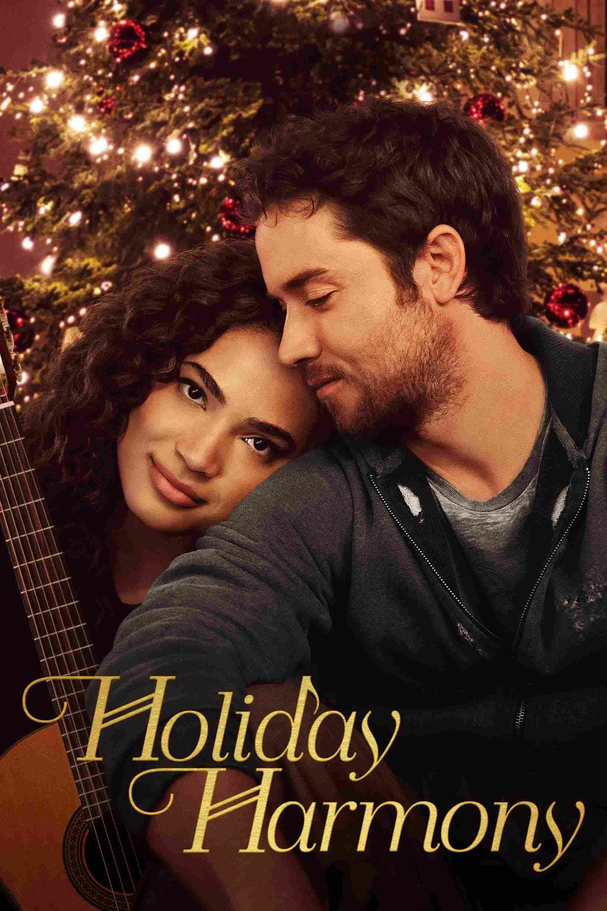 Poster chính thức của phim Phim Tình Cảm, Phim Hài "Hòa Âm Giáng Sinh" (Holiday Harmony - 2022), với sự tham gia của diễn viên Annelise Cepero và Jeremy Sumpter.