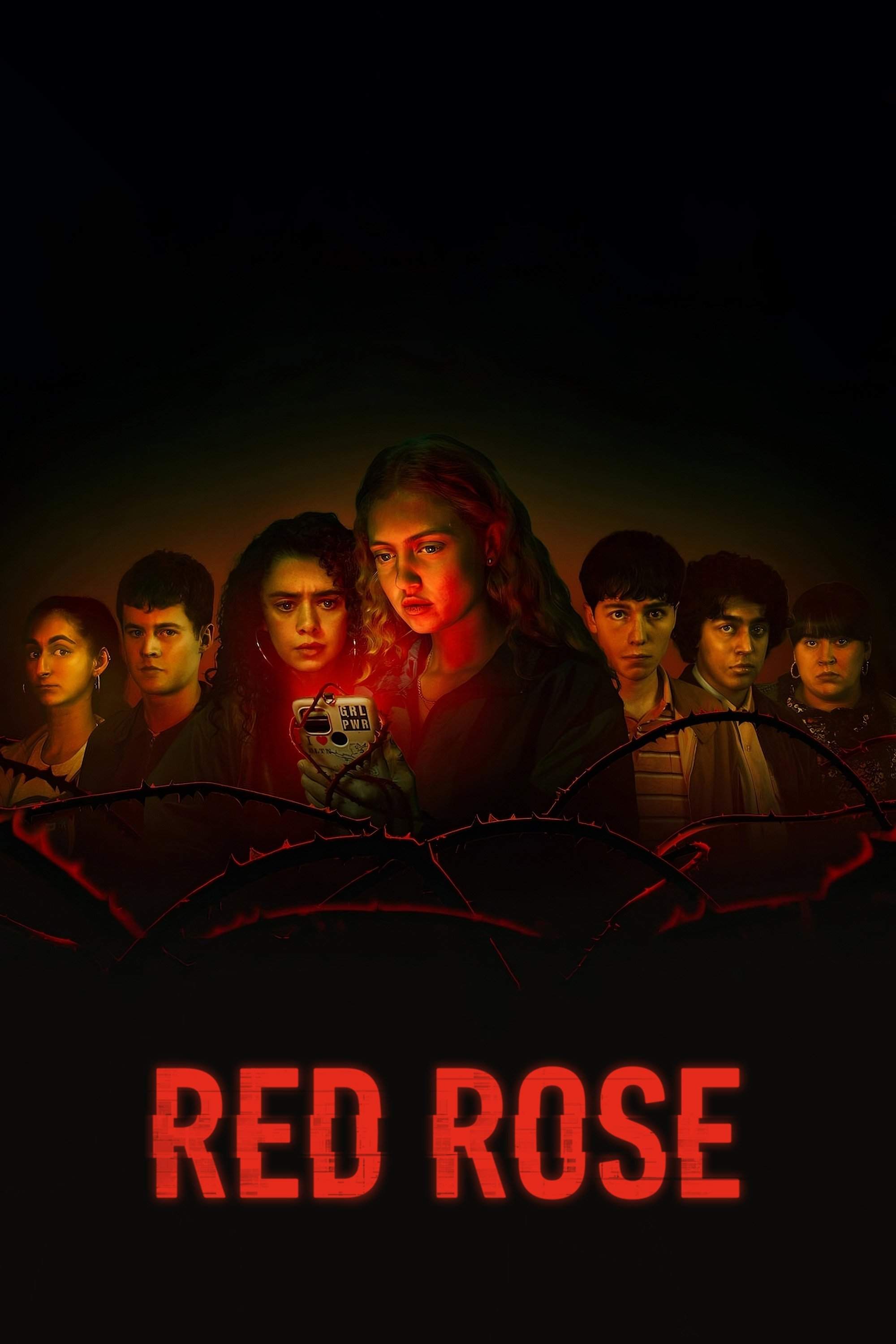 Poster chính thức của phim Phim Tâm Lý "Hoa Hồng Đỏ" (Red Rose - 2022), với sự tham gia của diễn viên Amelia Clarkson và Natalie Blair.
