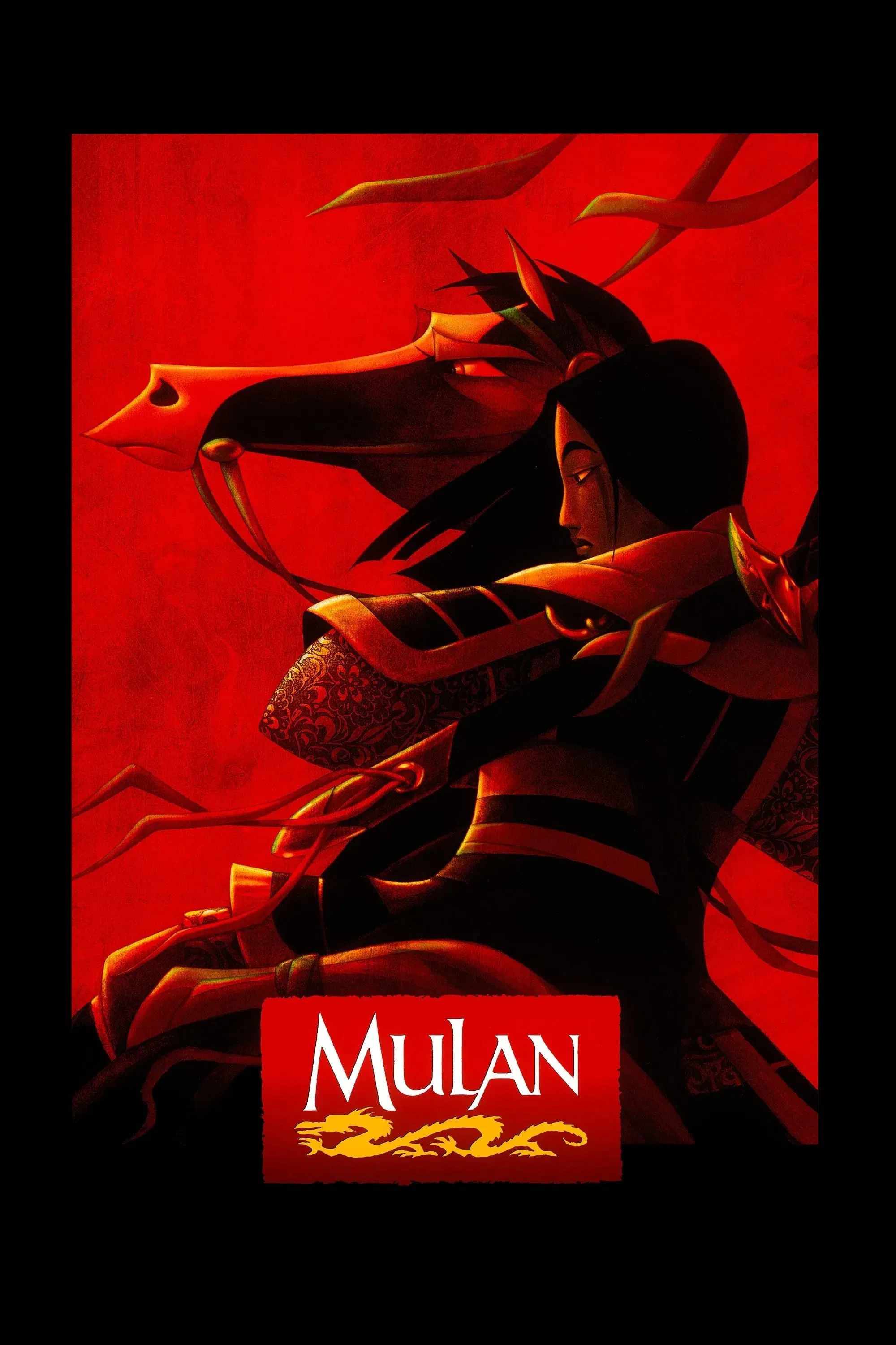 Poster chính thức của phim Phim Hoạt Hình, Phim Gia Đình "Hoa Mộc Lan" (Mulan - 1998), với sự tham gia của diễn viên Ming-Na Wen và Eddie Murphy.
