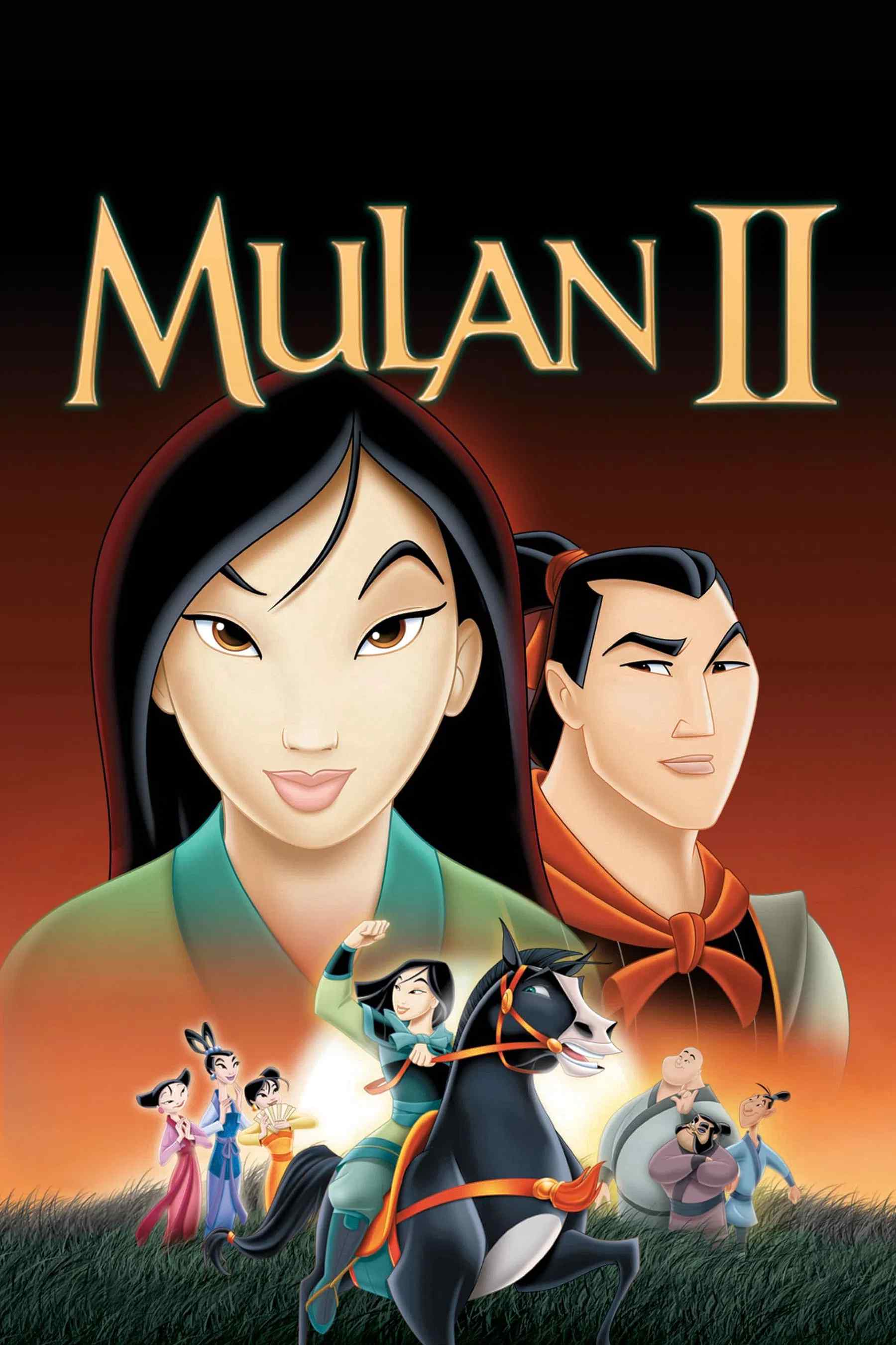 Poster chính thức của phim Phim Hoạt Hình, Phim Hài "Hoa Mộc Lan 2" (Mulan II - 2004), với sự tham gia của diễn viên Ming-Na Wen và BD Wong.