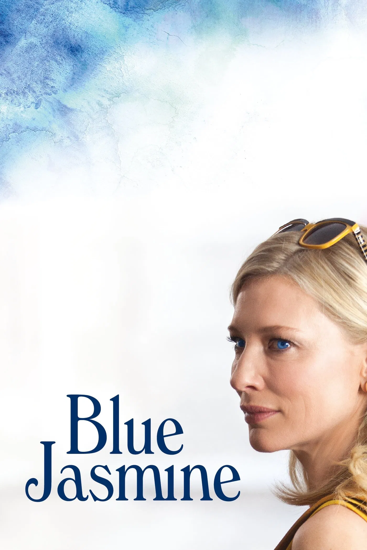 Poster chính thức của phim Phim Tâm Lý "Hoa Nhài Màu Xanh" (Blue Jasmine - 2013), với sự tham gia của diễn viên Cate Blanchett và Sally Hawkins.