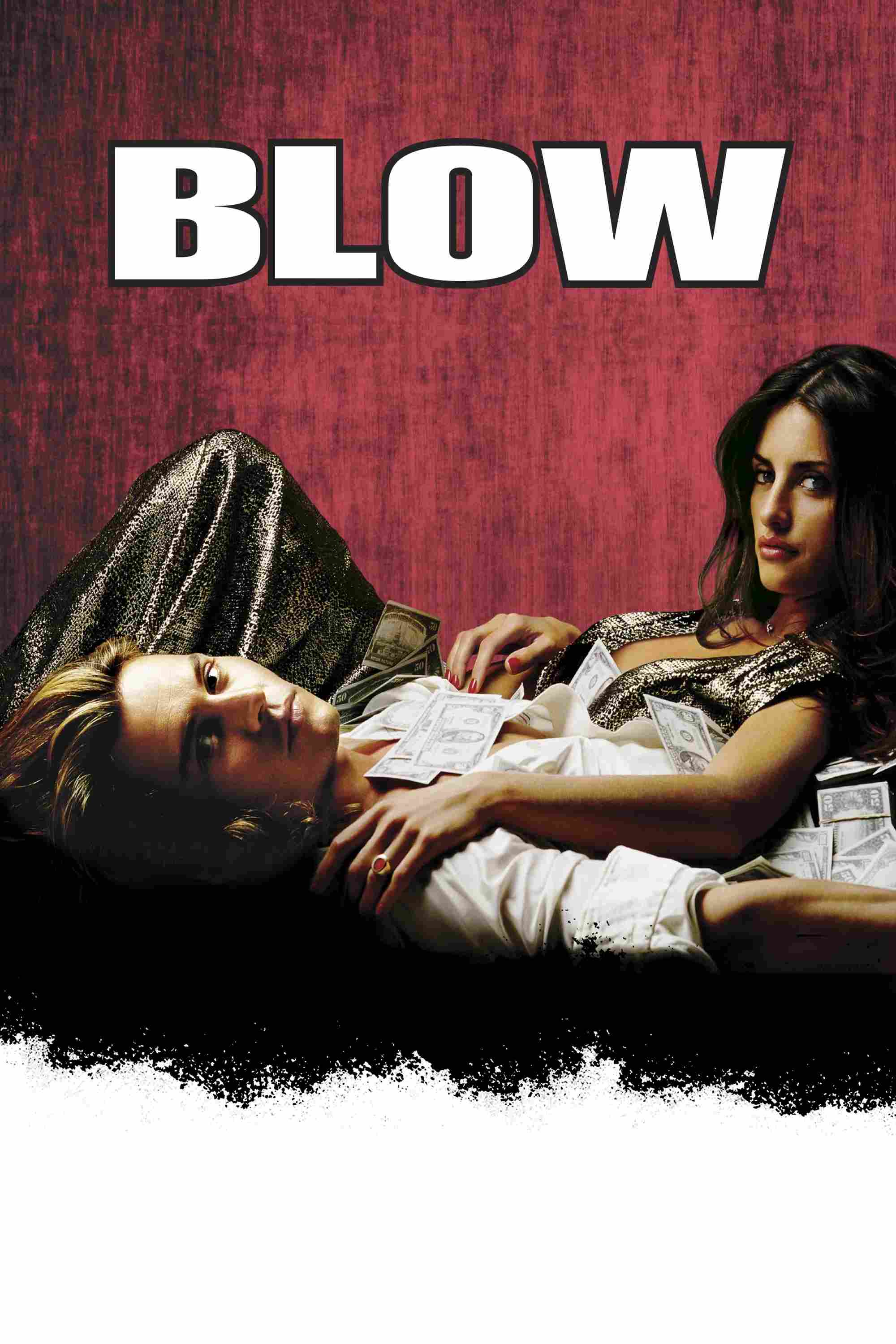 Poster chính thức của phim Phim Hình Sự, Phim Tâm Lý "Hoa Nở" (Blow - 2001), với sự tham gia của diễn viên Johnny Depp và Penélope Cruz.