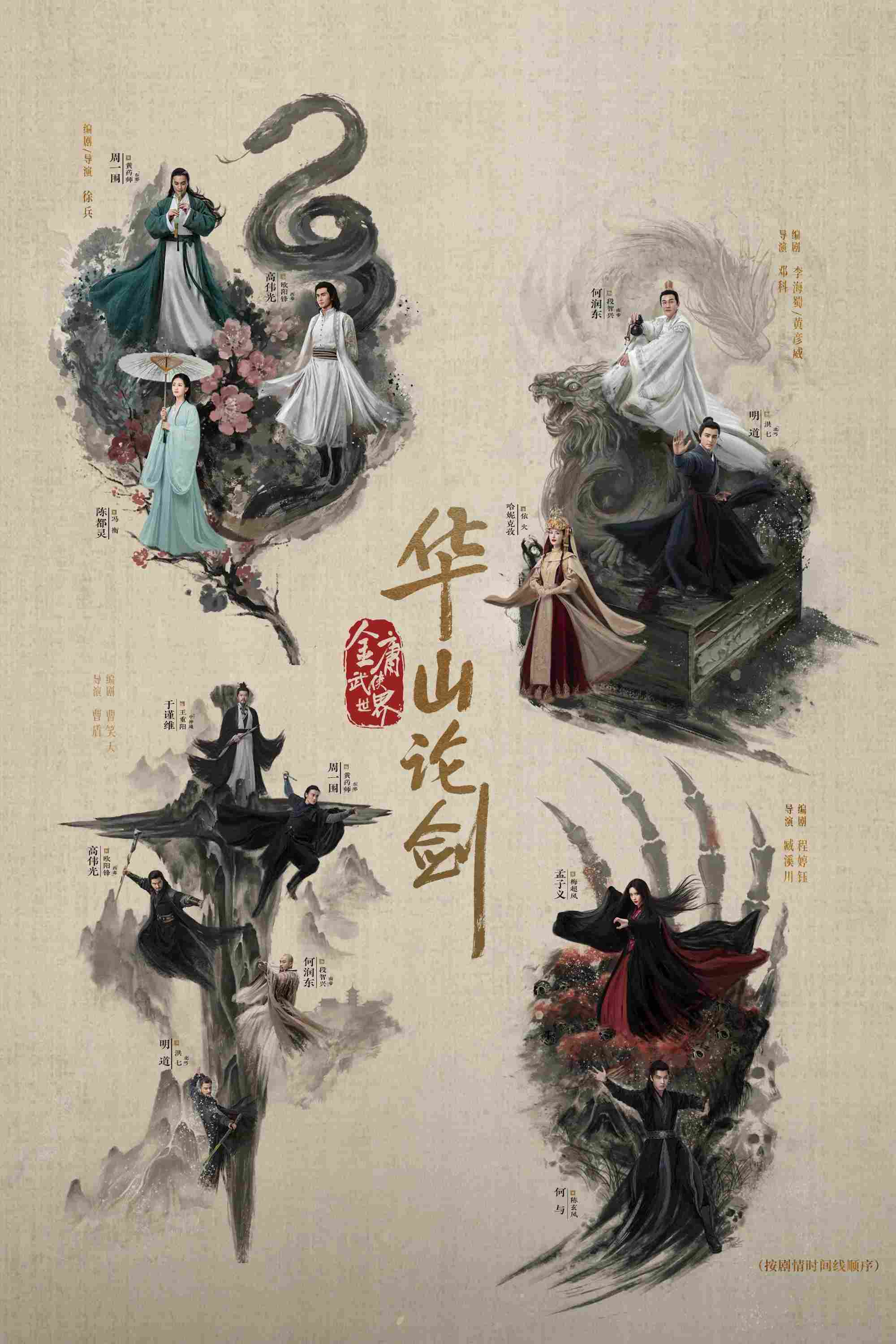 Poster chính thức của phim Phim Hành Động & Phiêu Lưu, Phim Tâm Lý "Hoa Sơn Luận Kiếm: Nam Đế Bắc Cái" (Duel on Mount Hua - 2025), với sự tham gia của diễn viên Chu Nhất Vi và Cao Vỹ Quang.