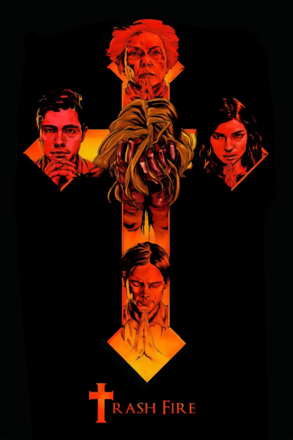 Poster chính thức của phim Phim Hài, Phim Tâm Lý "Hỏa Tâm Địa" (Trash Fire - 2016), với sự tham gia của diễn viên Adrian Grenier và Angela Trimbur.