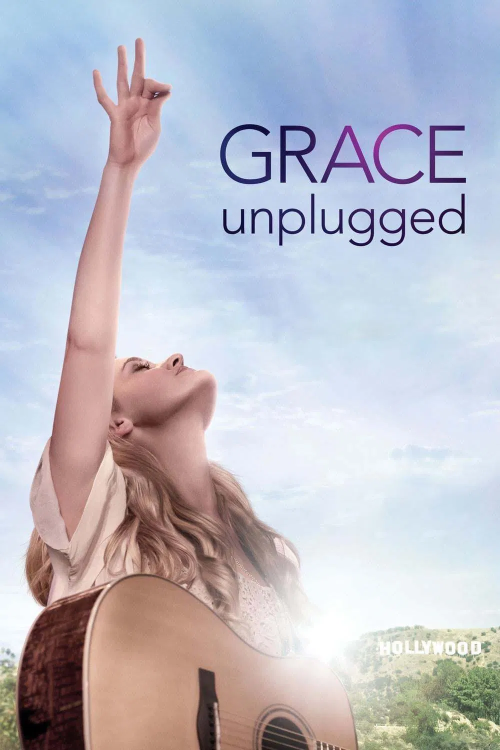 Poster chính thức của phim Phim Tâm Lý, Phim Ca Nhạc "Hòa Vang Khúc Ca" (Grace Unplugged - 2013), với sự tham gia của diễn viên AJ Michalka và James Denton.