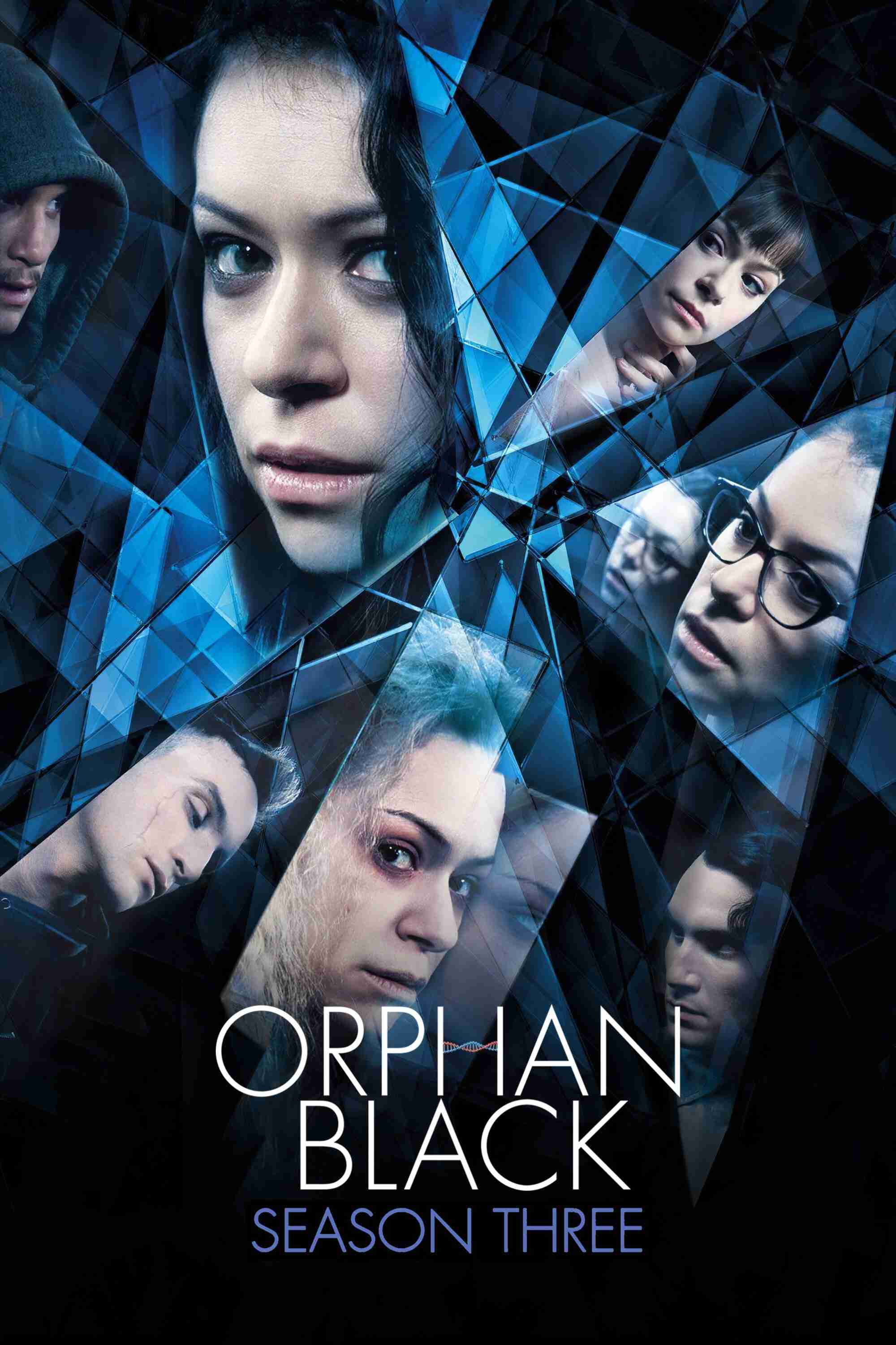 Poster chính thức của phim Phim Tâm Lý, Phim Viễn Tưởng & Giả Tưởng "Hoán Vị (Phần 3)" (Orphan Black - 2013), với sự tham gia của diễn viên Tatiana Maslany và Jordan Gavaris.