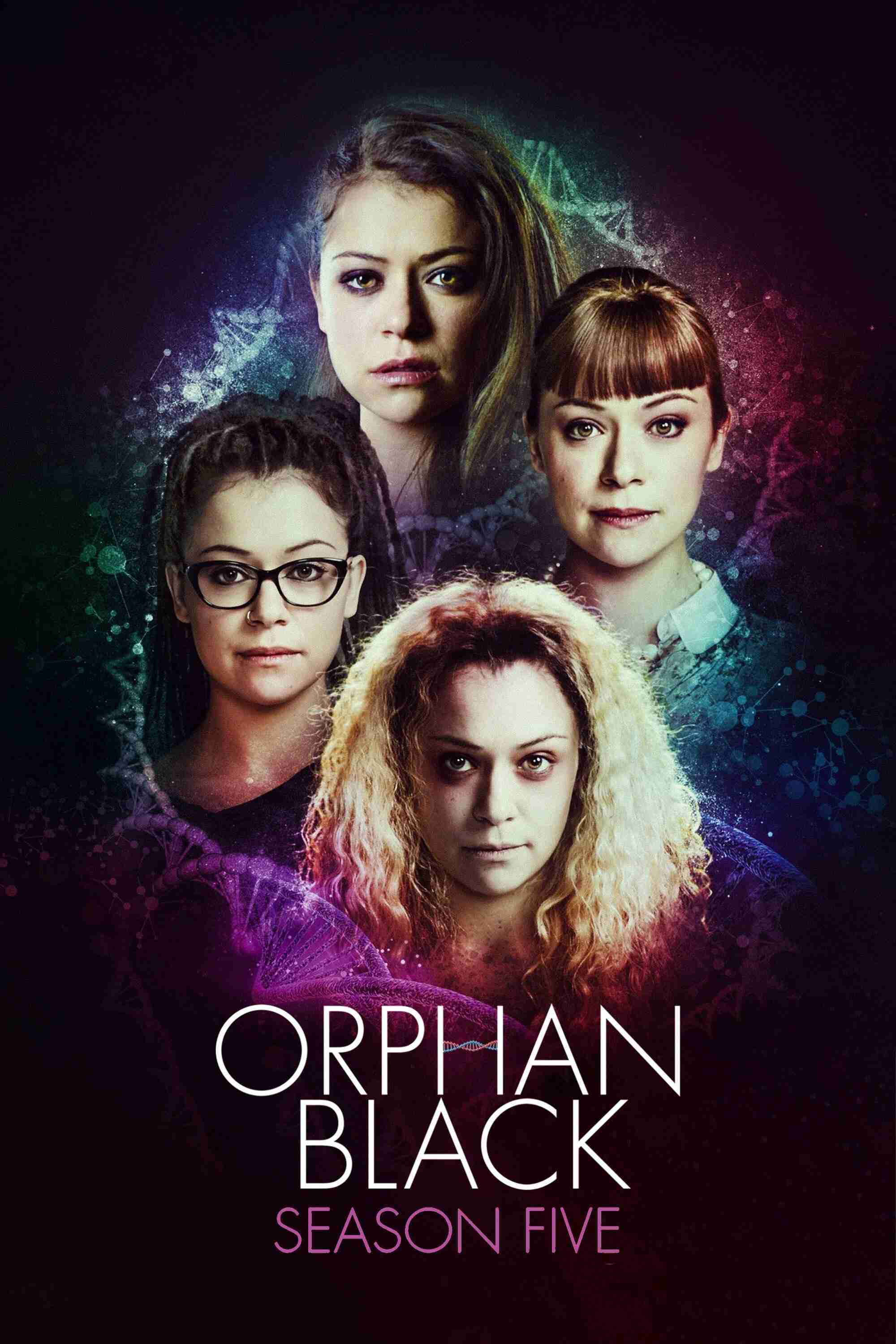 Poster chính thức của phim Phim Tâm Lý, Phim Viễn Tưởng & Giả Tưởng "Hoán Vị (Phần 5)" (Orphan Black - 2013), với sự tham gia của diễn viên Tatiana Maslany và Jordan Gavaris.
