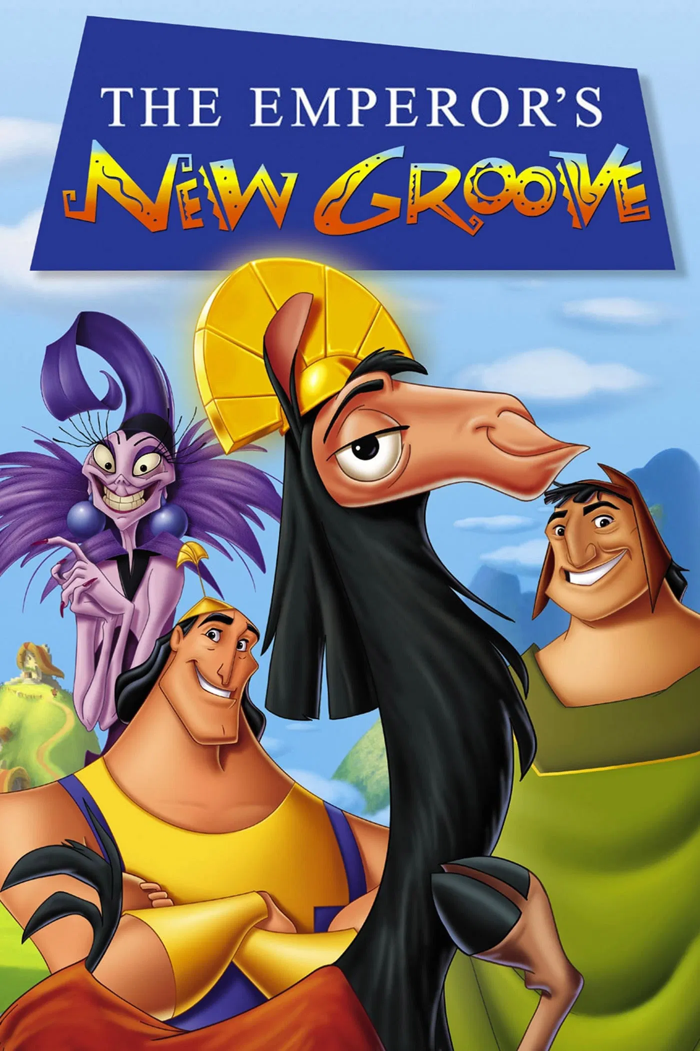 Poster chính thức của phim Phim Phiêu Lưu, Phim Hoạt Hình "Hoàng Đế Lạc Đà" (The Emperor's New Groove - 2000), với sự tham gia của diễn viên David Spade và John Goodman.