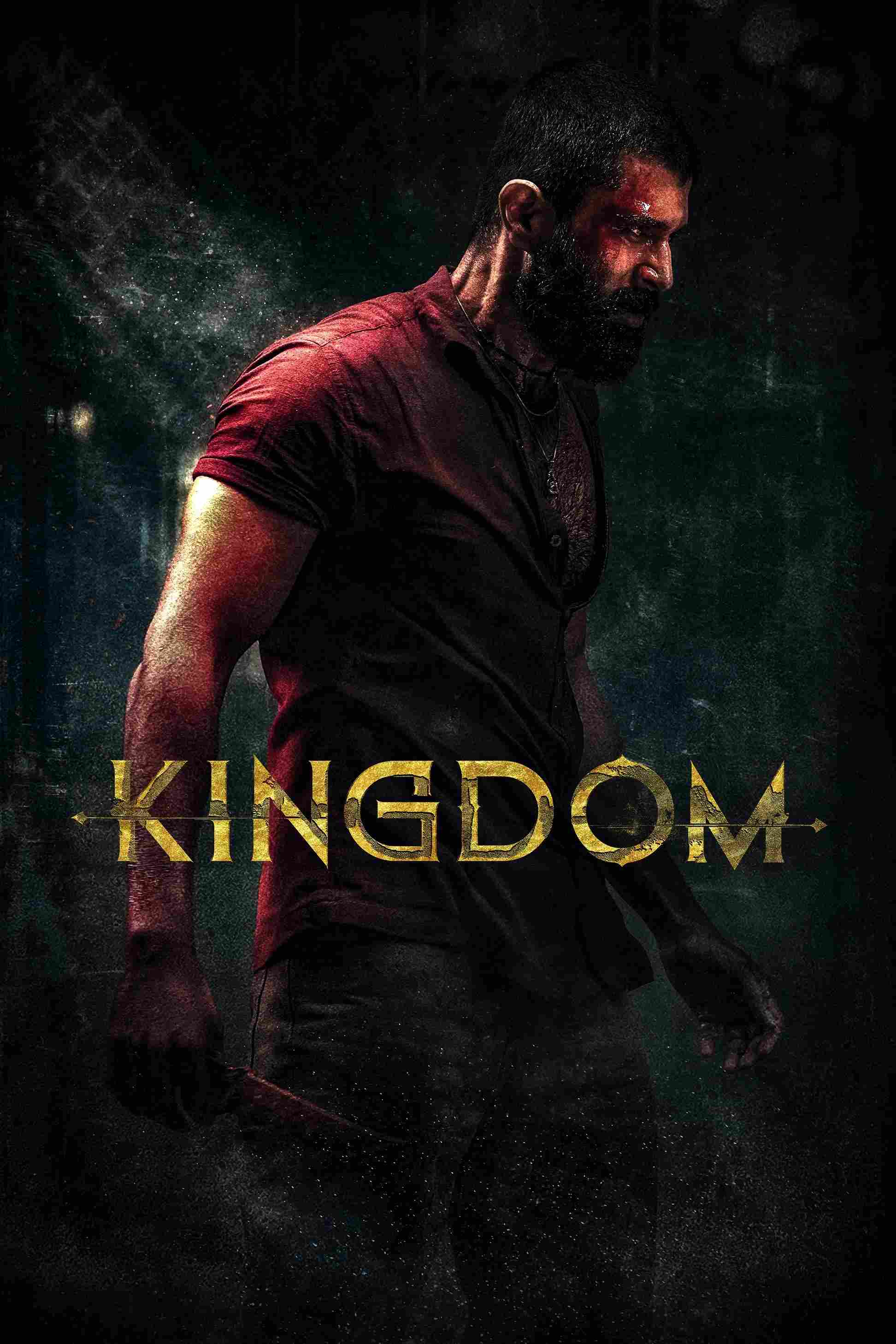 Poster chính thức của phim Phim Hành Động, Phim Giật Gân "Hoàng Đế Trở Lại" (Kingdom - 2025), với sự tham gia của diễn viên Vijay Deverakonda và Satyadev Kancharana.