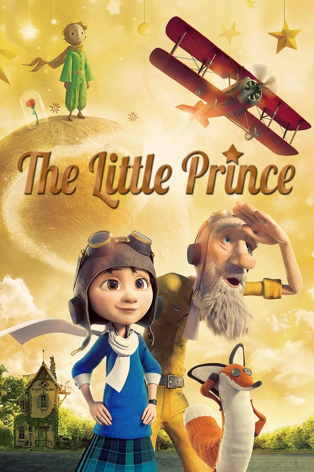 Poster chính thức của phim Phim Phiêu Lưu, Phim Hoạt Hình "Hoàng Tử Bé" (The Little Prince - 2015), với sự tham gia của diễn viên Riley Osborne và Mackenzie Foy.