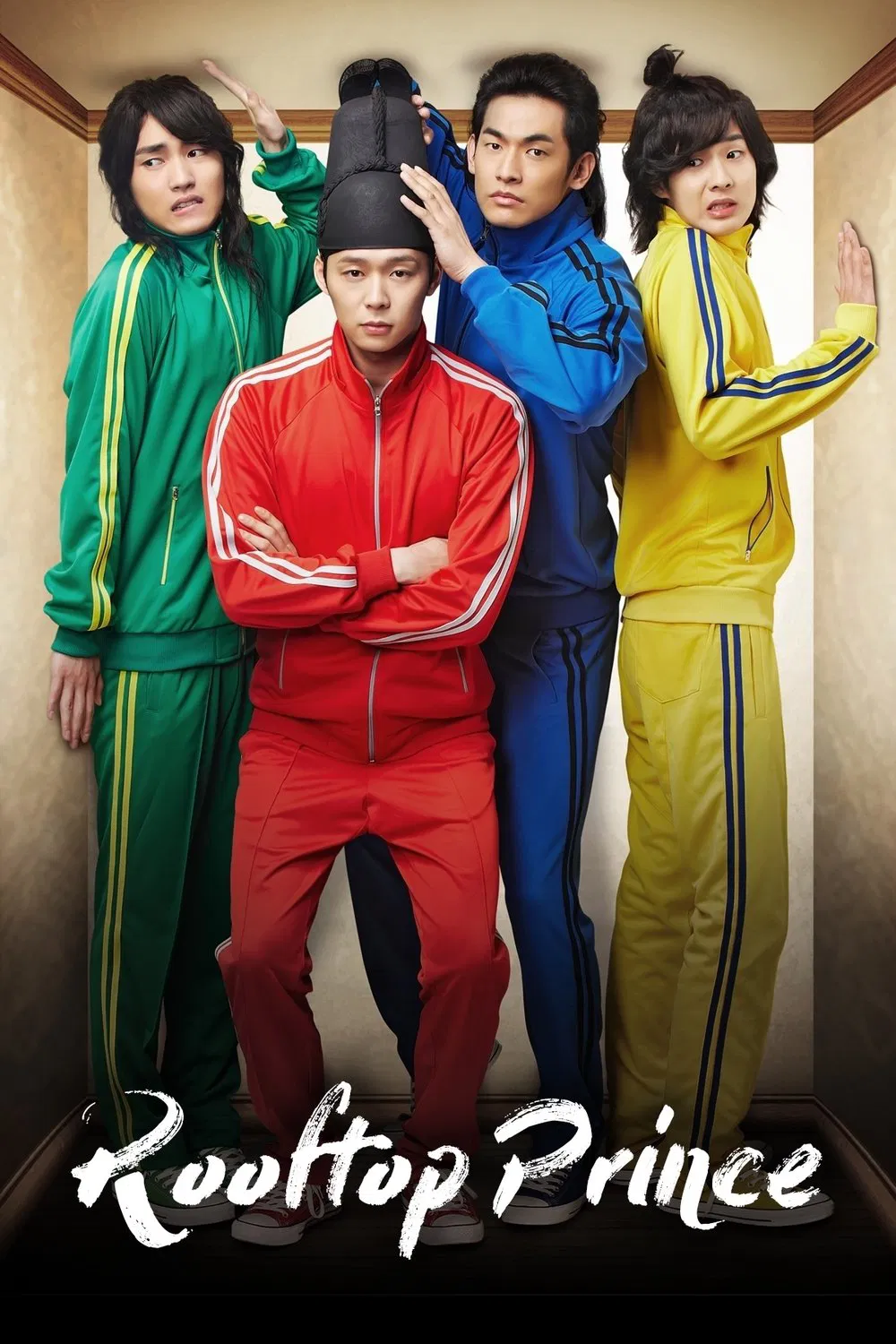 Poster chính thức của phim Phim Hài, Phim Tâm Lý "Hoàng tử gác mái" (Rooftop Prince - 2012), với sự tham gia của diễn viên MICKY Yoochun và Han Ji-min.