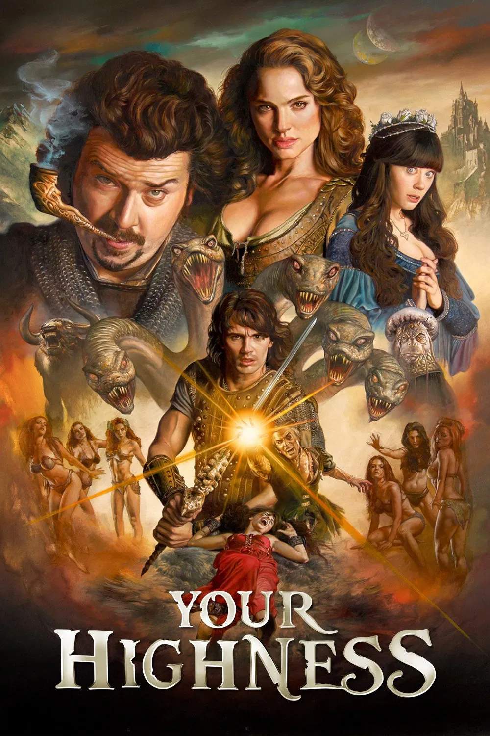 Poster chính thức của phim Phim Hài, Phim Giả Tượng "Hoàng Tử Trong Mơ" (Your Highness - 2011), với sự tham gia của diễn viên Danny McBride và James Franco.