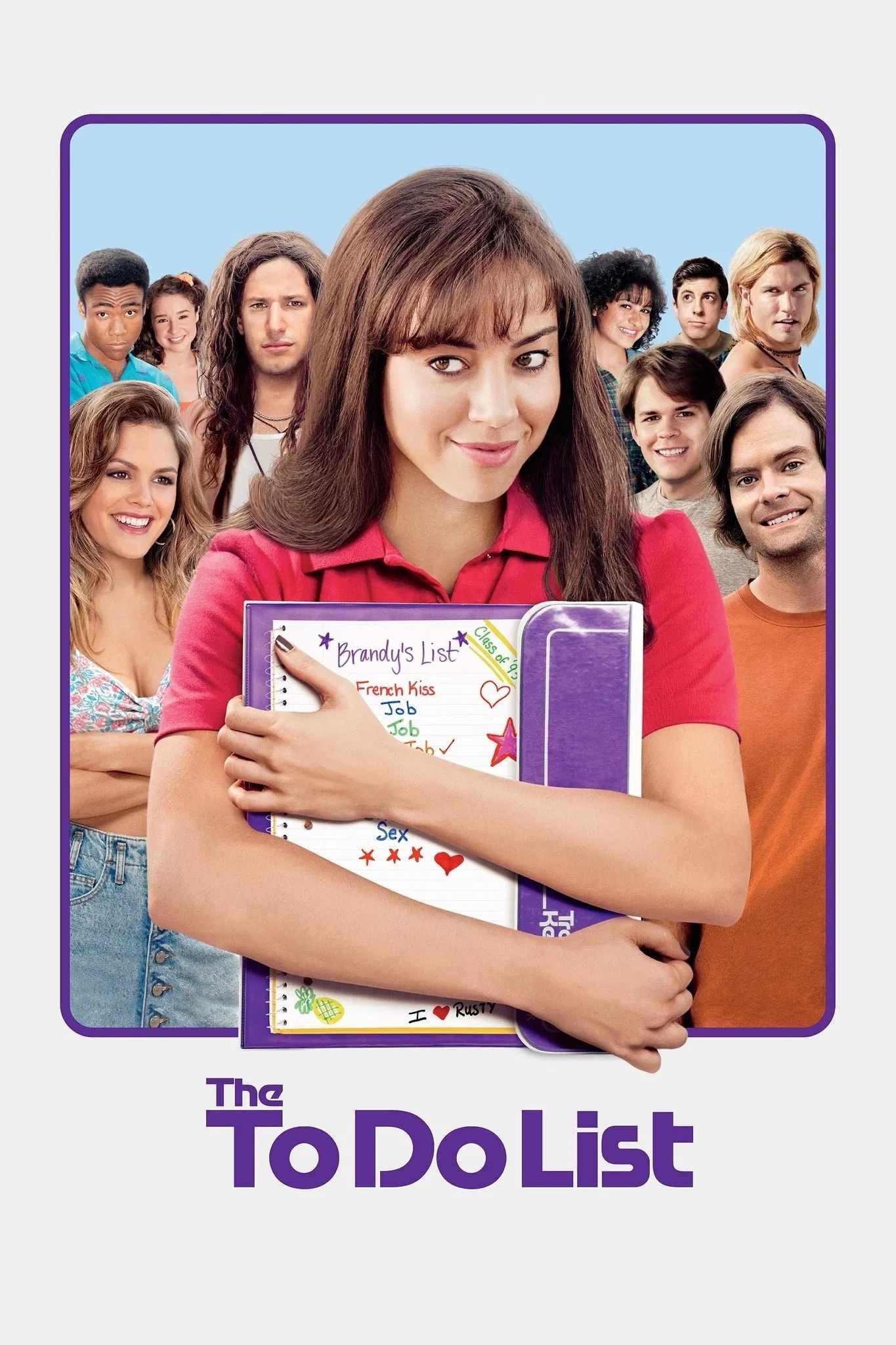 Poster chính thức của phim Phim Hài, Phim Tình Cảm "Học Làm Người Lớn" (The To Do List - 2013), với sự tham gia của diễn viên Aubrey Plaza và Johnny Simmons.