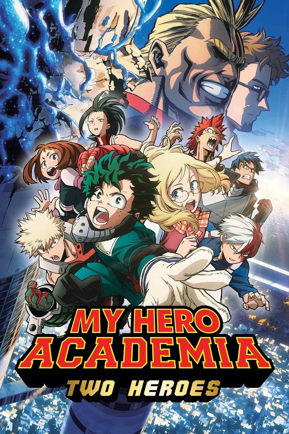 Poster chính thức của phim Phim Hoạt Hình, Phim Hành Động "Học Viện Anh Hùng: Hai Người Hùng" (My Hero Academia: Two Heroes - 2018), với sự tham gia của diễn viên Daiki Yamashita và Kenta Miyake.