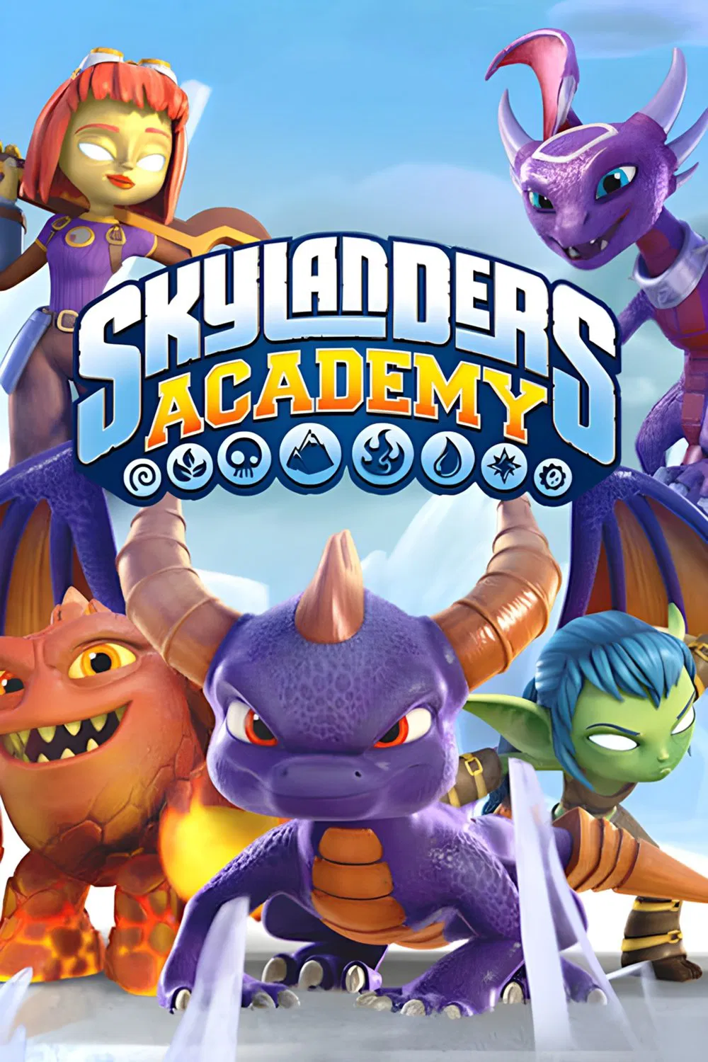 Poster chính thức của phim Phim Thiếu Nhi, Phim Hành Động & Phiêu Lưu "Học viện Skylanders (Phần 1)" (Skylanders Academy - 2016), với sự tham gia của diễn viên Justin Long và Ashley Tisdale.