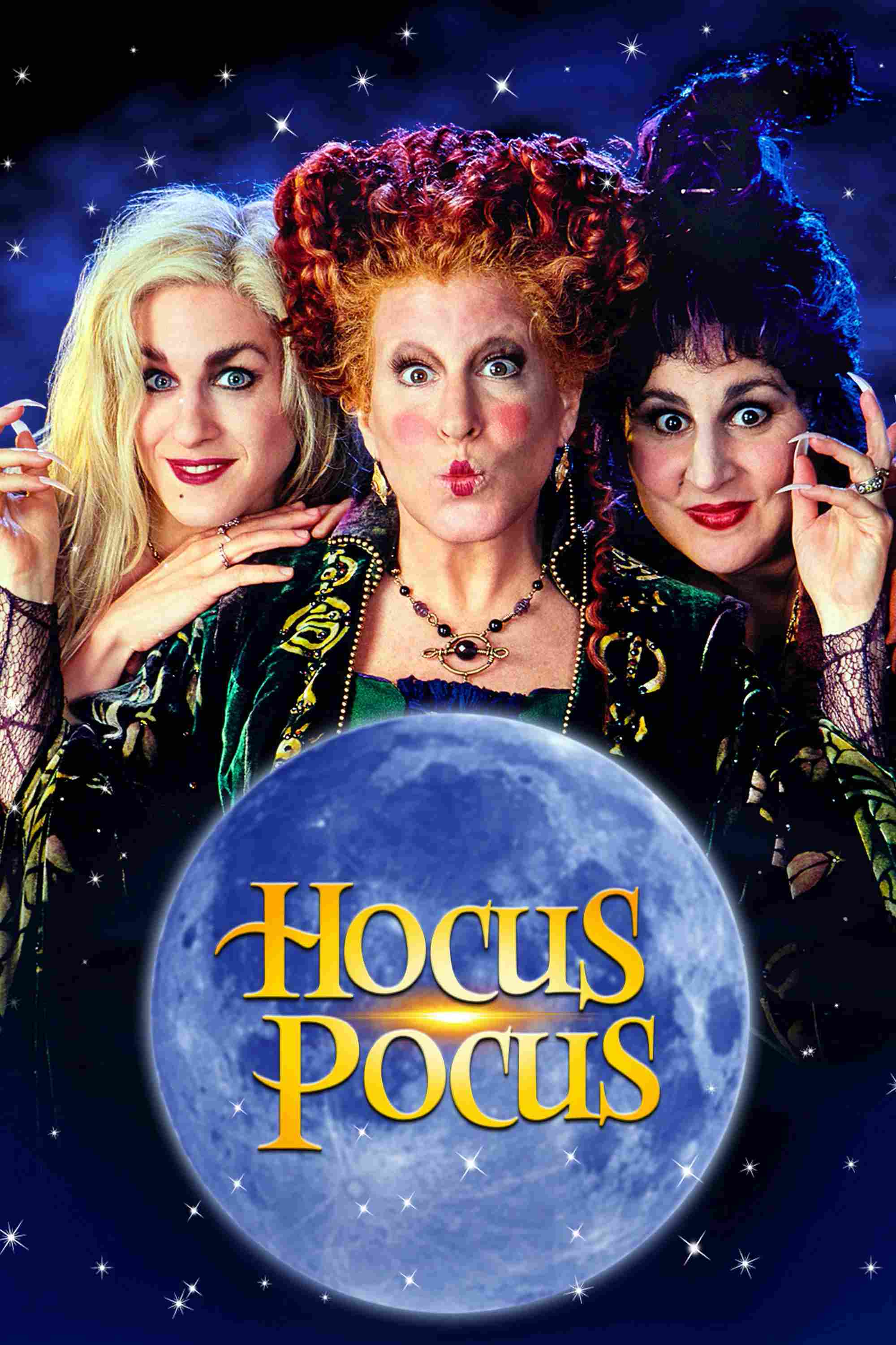 Poster chính thức của phim Phim Giả Tượng, Phim Hài "Hocus Pocus" (Hocus Pocus - 1993), với sự tham gia của diễn viên Bette Midler và Sarah Jessica Parker.