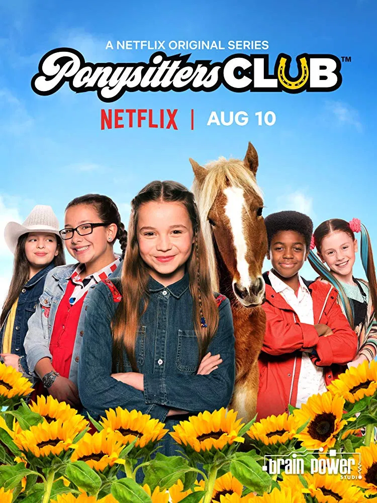 Poster chính thức của phim Phim Thiếu Nhi, Phim Gia Đình "Hội chăm sóc ngựa (Phần 1)" (Ponysitters Club - 2018), với sự tham gia của diễn viên Khiyla Aynne và Morgan Neundorf.