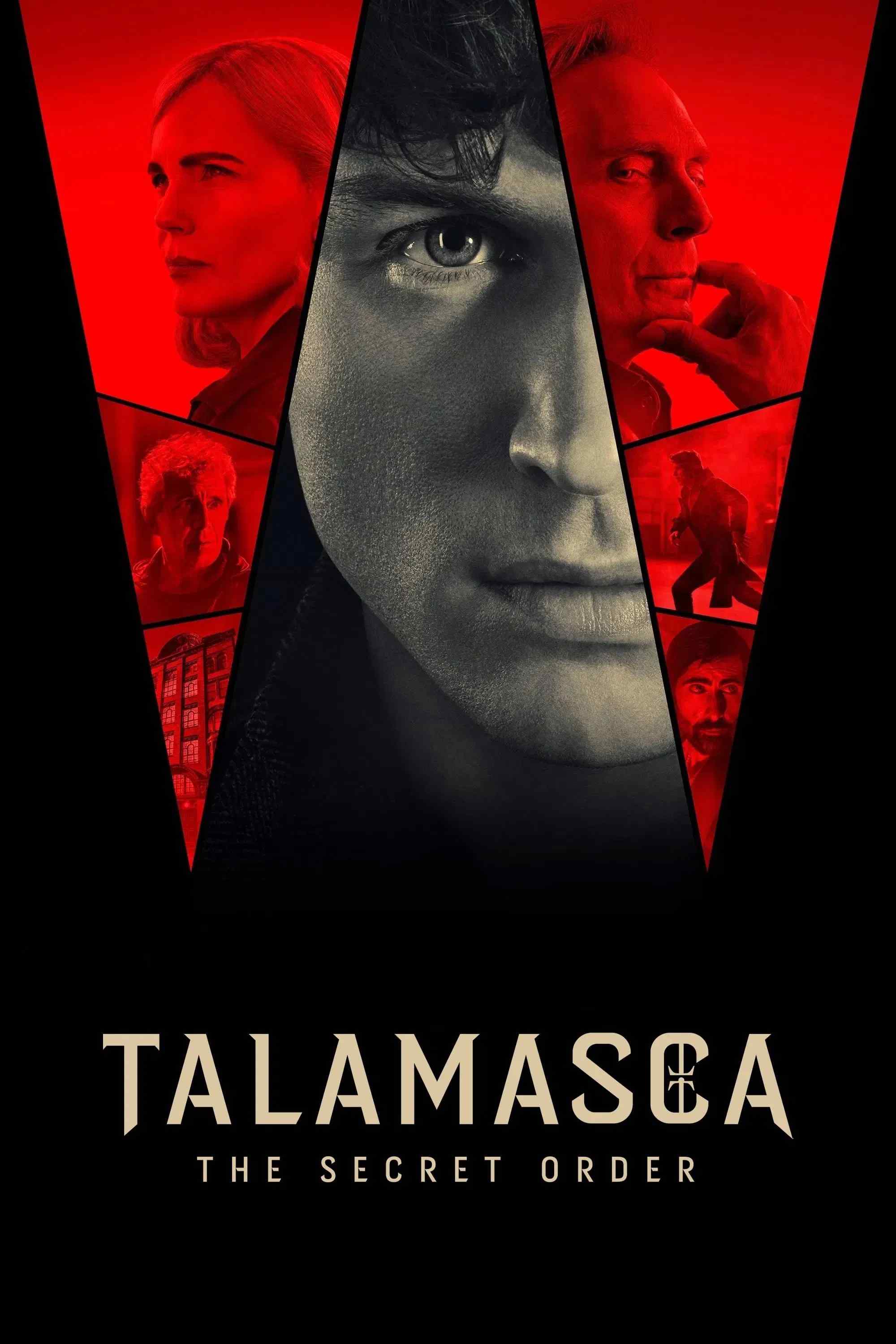 Poster chính thức của phim Phim Viễn Tưởng & Giả Tưởng "Hội Kín Talamasca" (Talamasca: The Secret Order - 2025), với sự tham gia của diễn viên Nicholas Denton và Celine Buckens.