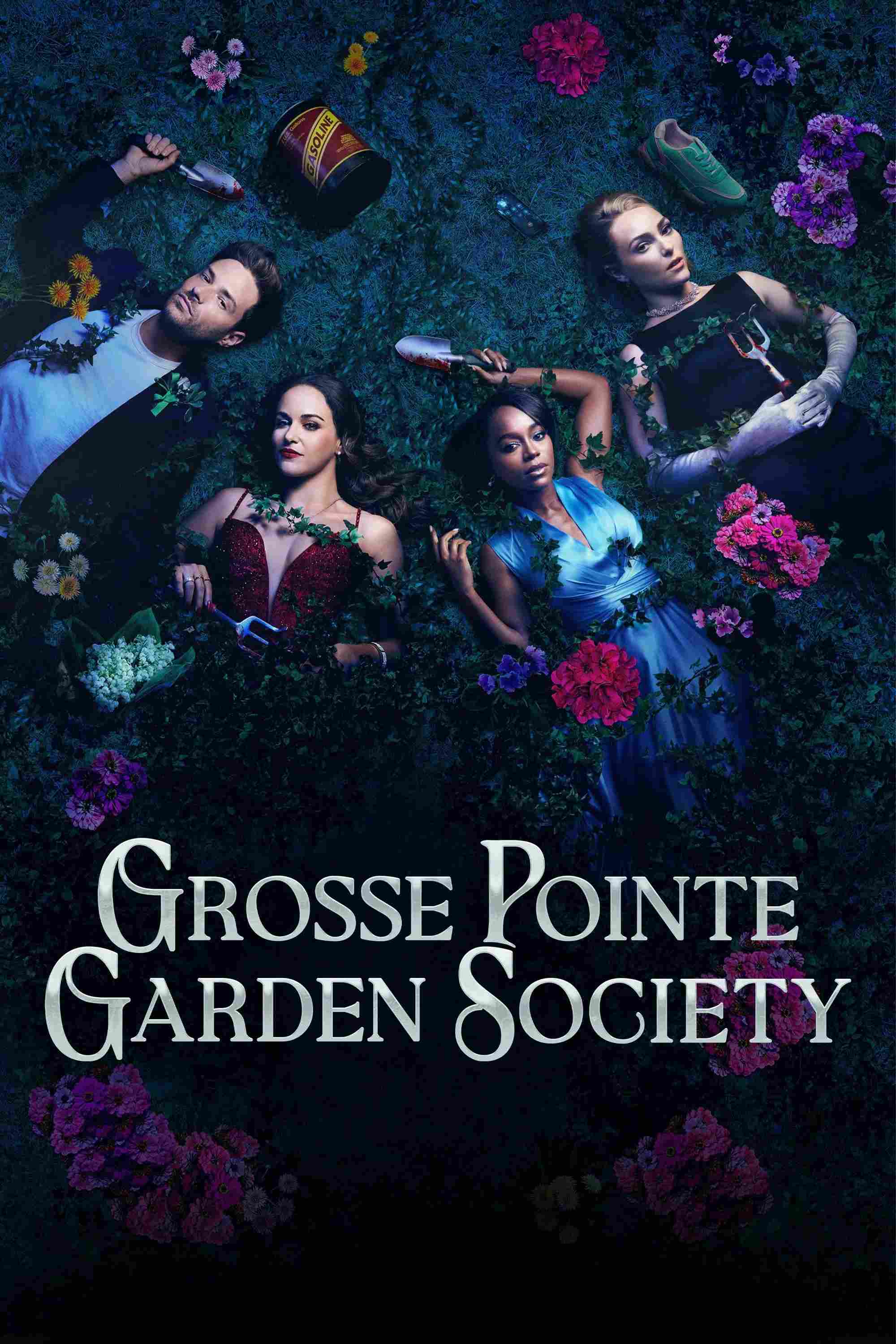 Poster chính thức của phim Phim Tâm Lý, Phim Bí Ẩn "Hội Làm Vườn Grosse Pointe" (Grosse Pointe Garden Society - 2025), với sự tham gia của diễn viên Melissa Fumero và AnnaSophia Robb.