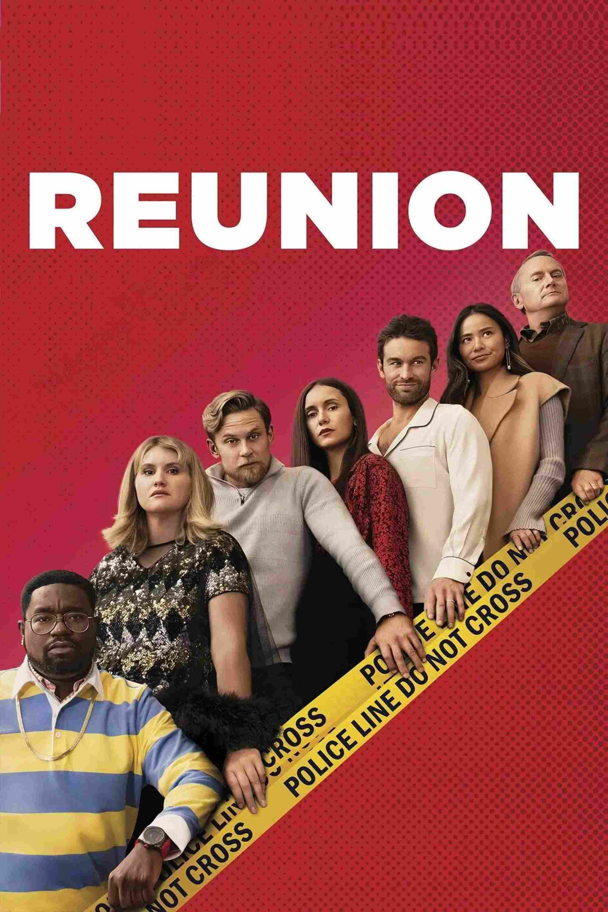 Poster chính thức của phim Phim Hài, Phim Bí Ẩn "Hội ngộ" (Reunion - 2024), với sự tham gia của diễn viên Lil Rel Howery và Billy Magnussen.