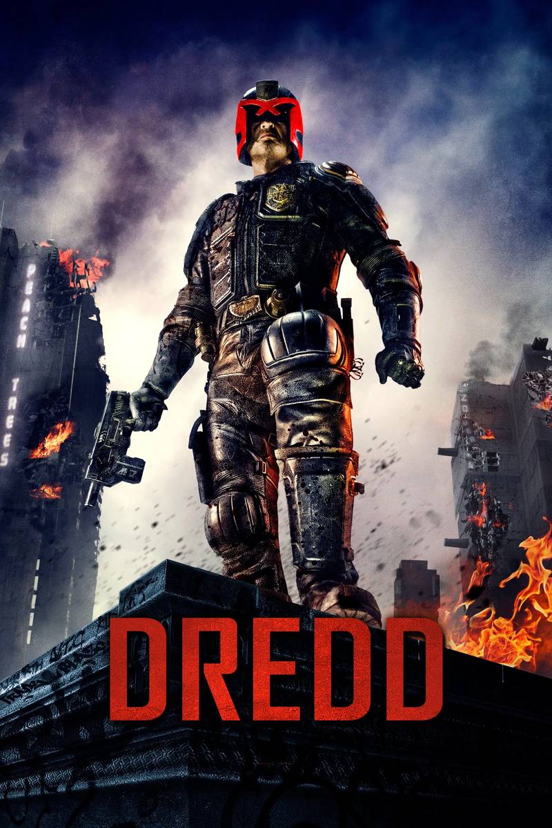 Poster chính thức của phim Phim Hành Động, Phim Viễn Tưởng "Hội Thẩm Phán" (Dredd - 2012), với sự tham gia của diễn viên Karl Urban và Olivia Thirlby.