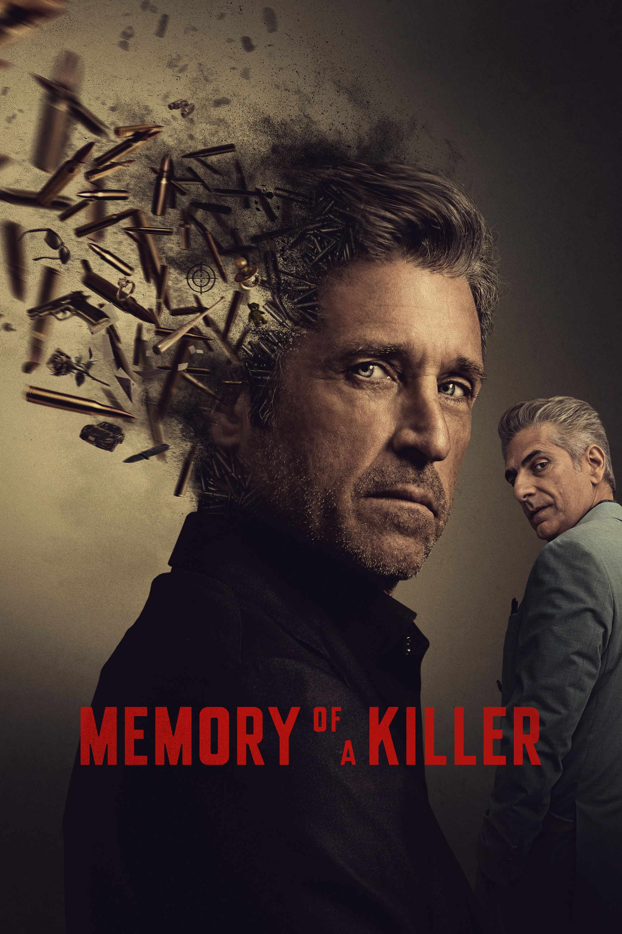 Poster chính thức của phim Phim Hình Sự "Hồi Ức Kẻ Sát Nhân" (Memory of a Killer - 2026), với sự tham gia của diễn viên Patrick Dempsey và Michael Imperioli.
