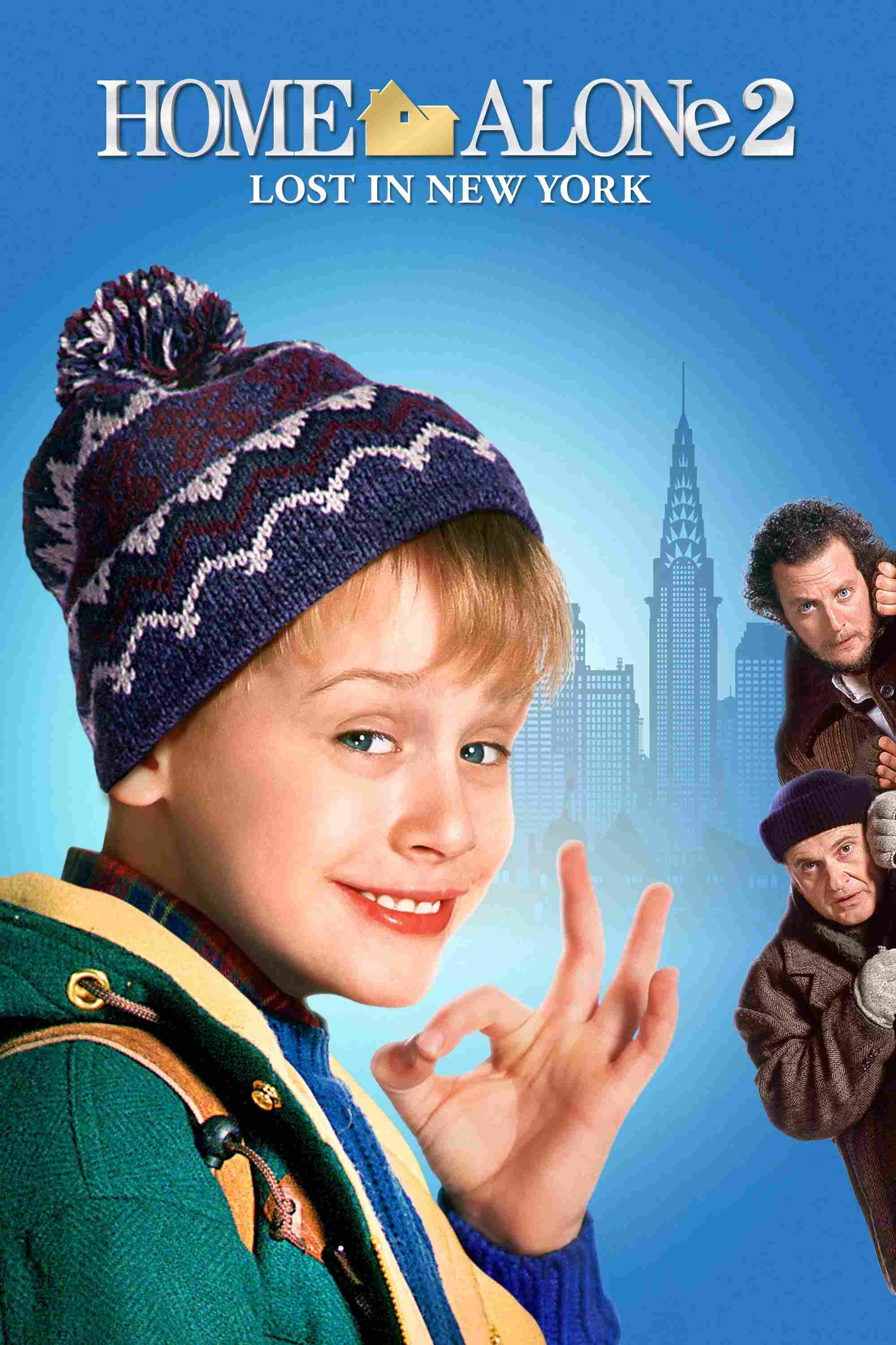 Poster chính thức của phim Phim Hài, Phim Gia Đình "Home Alone 2: Lost in New York" (Home Alone 2: Lost in New York - 1992), với sự tham gia của diễn viên Macaulay Culkin và Joe Pesci.