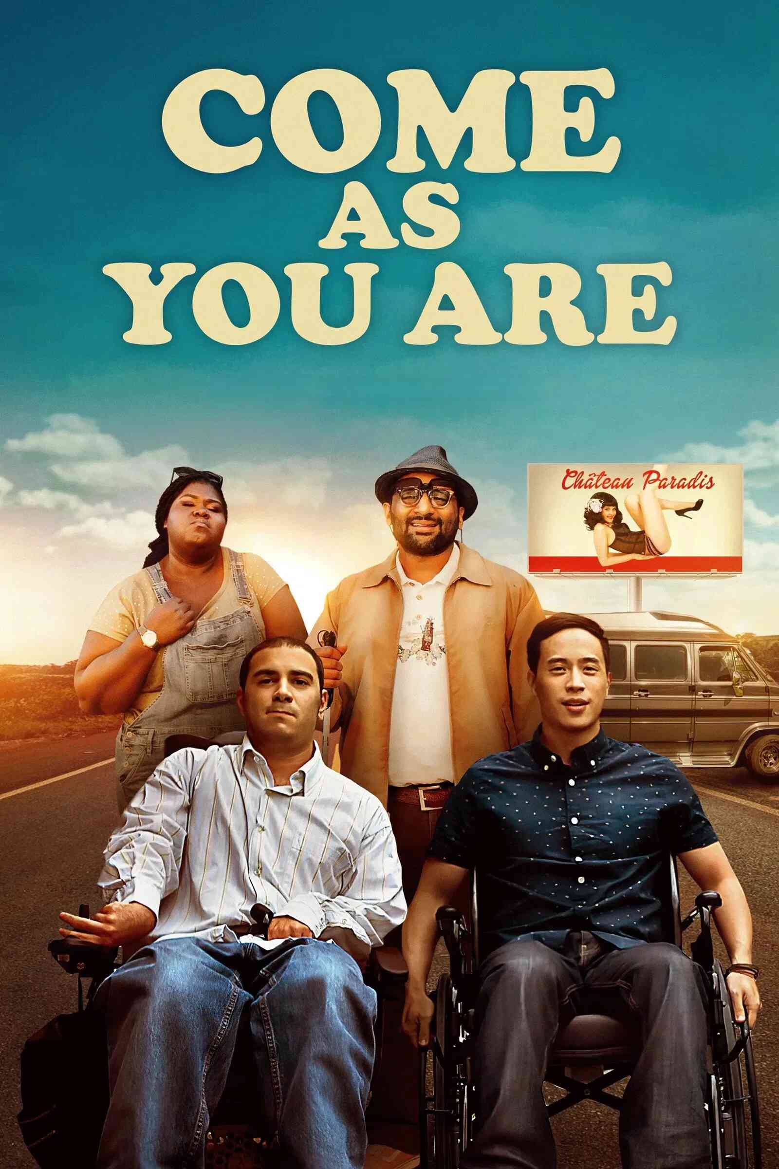 Poster chính thức của phim Phim Hài, Phim Tâm Lý "Hơn Cả Một Chuyến Đi" (Come As You Are - 2020), với sự tham gia của diễn viên Janeane Garofalo và Hayden Szeto.