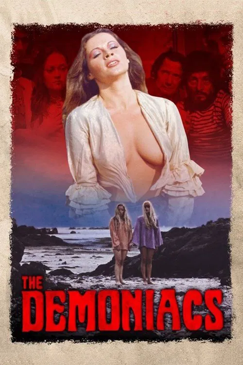 Poster chính thức của phim Phim Kinh Dị "Hòn Đảo Bị Ám" (The Demoniacs - 1974), với sự tham gia của diễn viên Joëlle Cœur và John Rico.