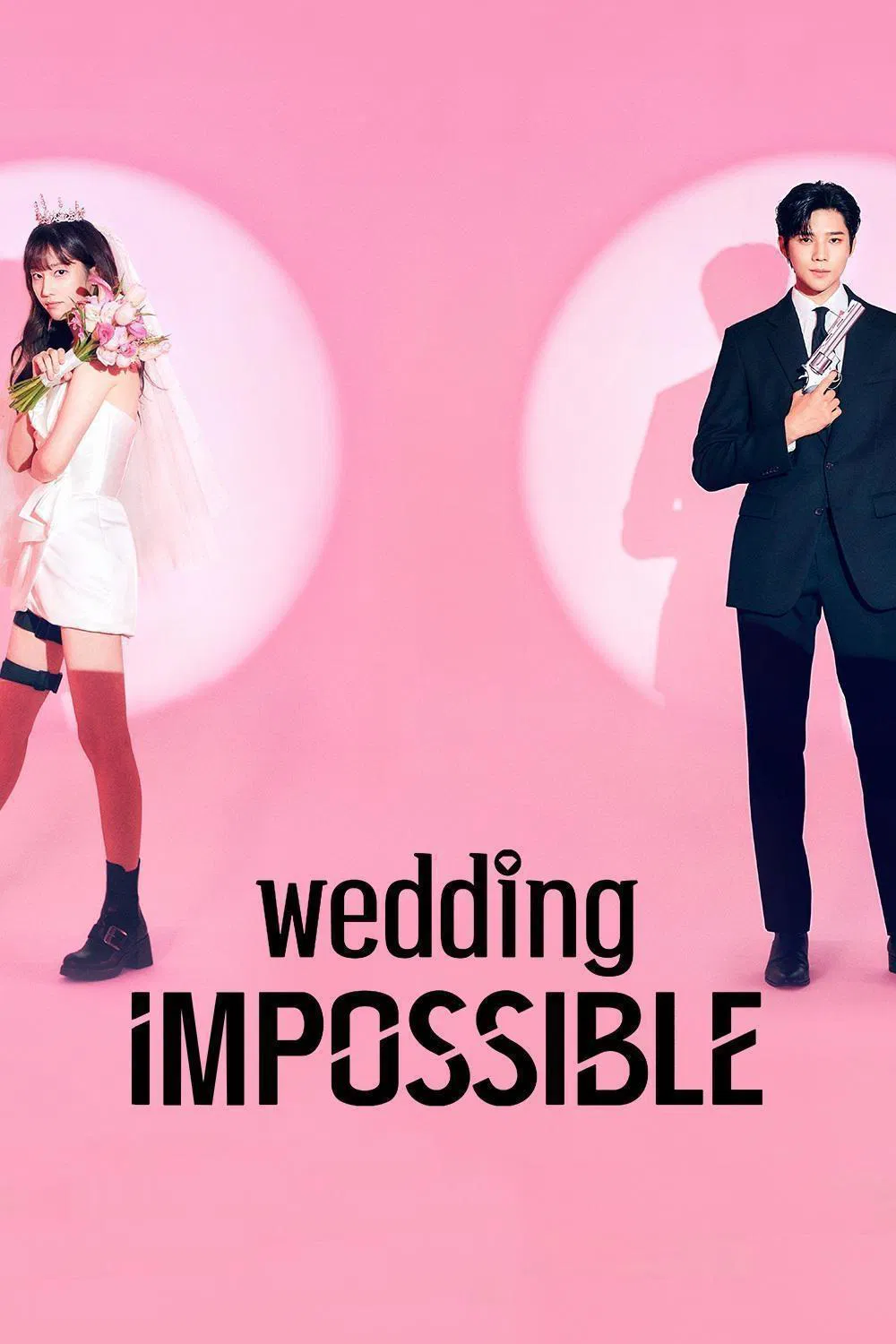 Poster chính thức của phim Phim Tâm Lý, Phim Hài "Hôn Lễ Bất Khả Thi" (Wedding Impossible - 2024), với sự tham gia của diễn viên Jun Jong-seo và Moon Sang-min.