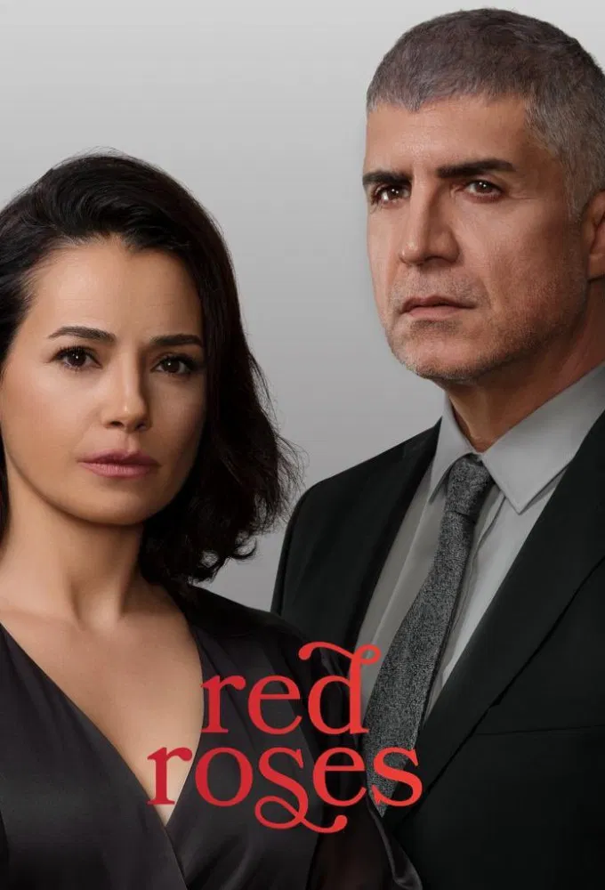 Poster chính thức của phim Phim Tâm Lý "Hồng Nhung" (Red Roses - 2023), với sự tham gia của diễn viên Özgü Namal và Özcan Deniz.