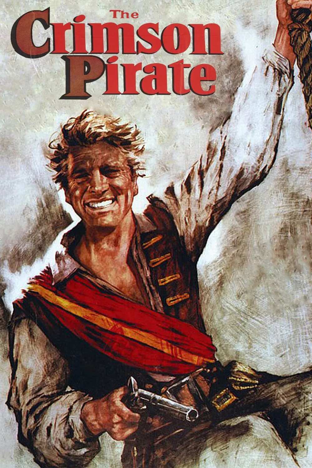 Poster chính thức của phim Phim Phiêu Lưu, Phim Hài "Hồng Y Hải Tặc" (The Crimson Pirate - 1952), với sự tham gia của diễn viên Burt Lancaster và Nick Cravat.