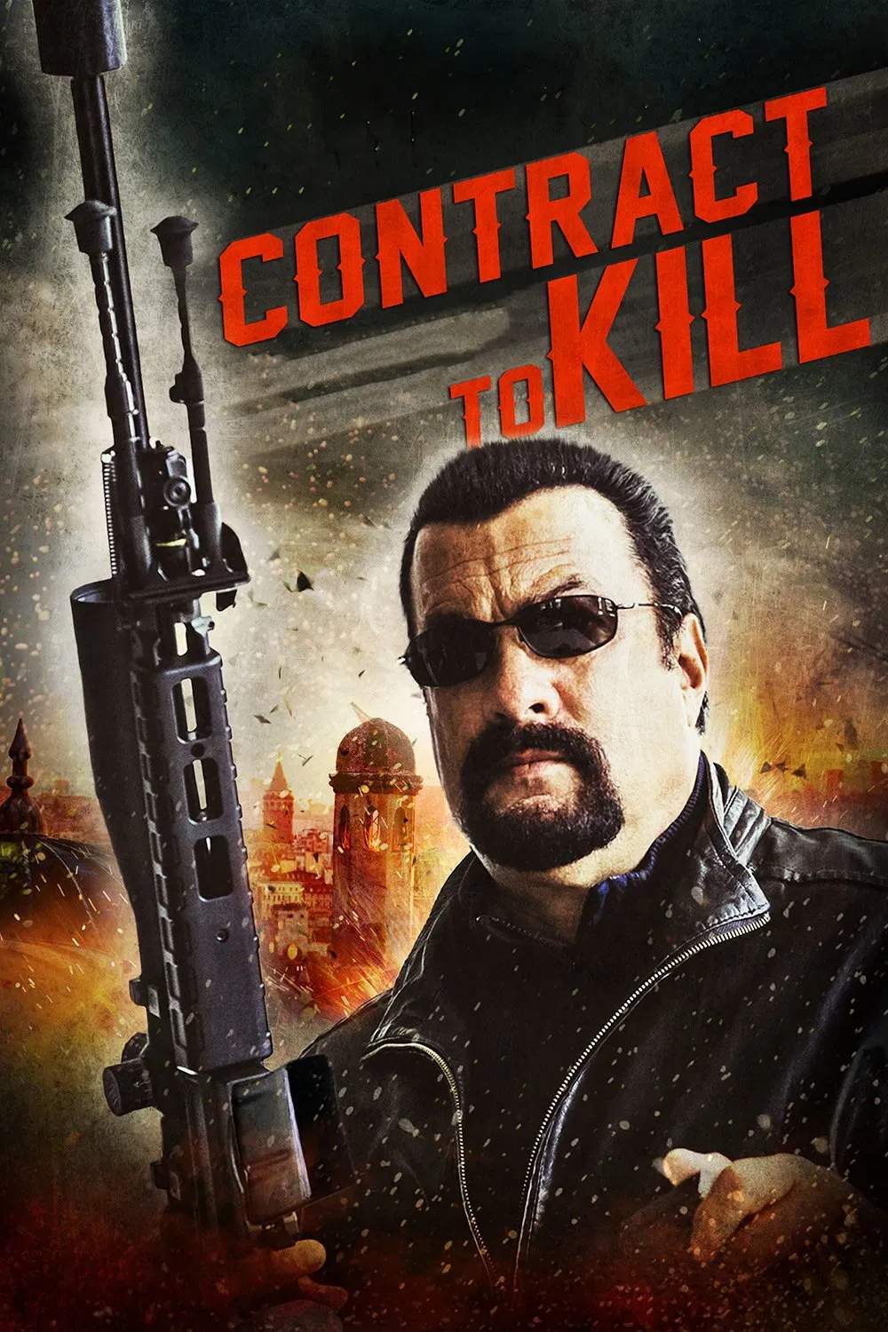 Poster chính thức của phim Phim Phiêu Lưu, Phim Hành Động "Hợp Đồng Sát Thủ" (Contract to Kill - 2016), với sự tham gia của diễn viên Steven Seagal và Russell Wong.