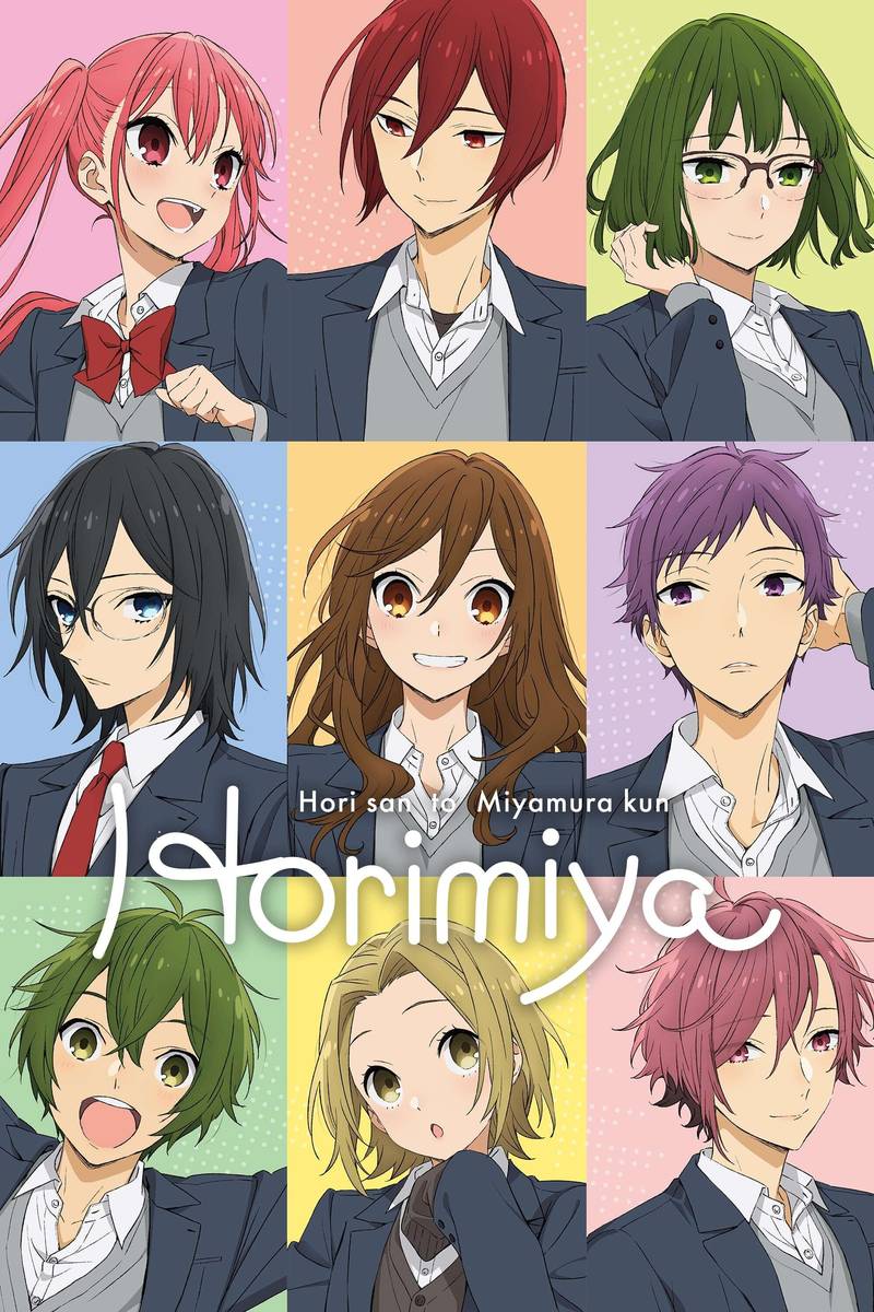 Poster chính thức của phim Phim Hoạt Hình, Phim Hài "Hori-san và Miyamura-kun" (Horimiya - 2021), với sự tham gia của diễn viên Haruka Tomatsu và Koki Uchiyama.