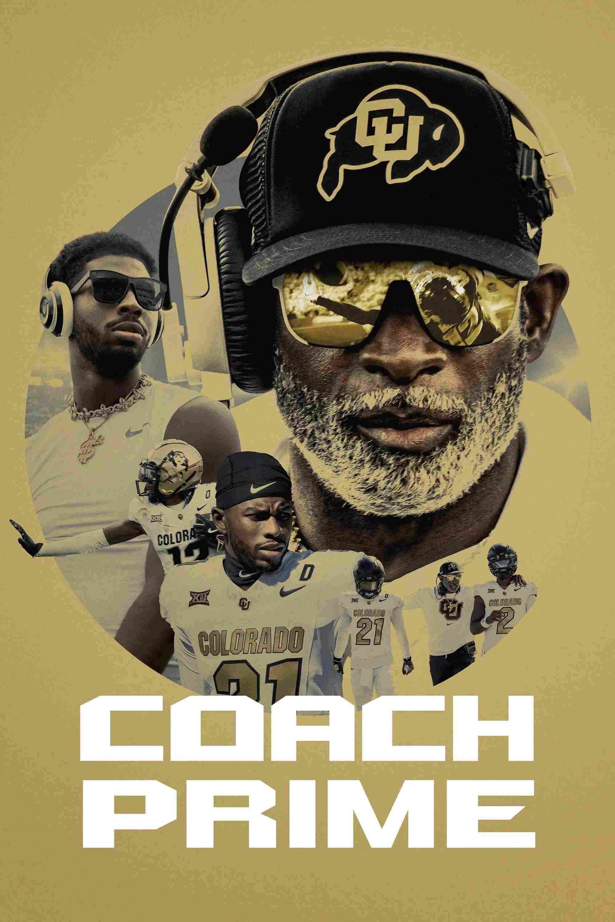 Poster chính thức của phim Phim Tài Liệu "Huấn Luyện Viên Trưởng" (Coach Prime - 2022), với sự tham gia của diễn viên Deion Sanders.