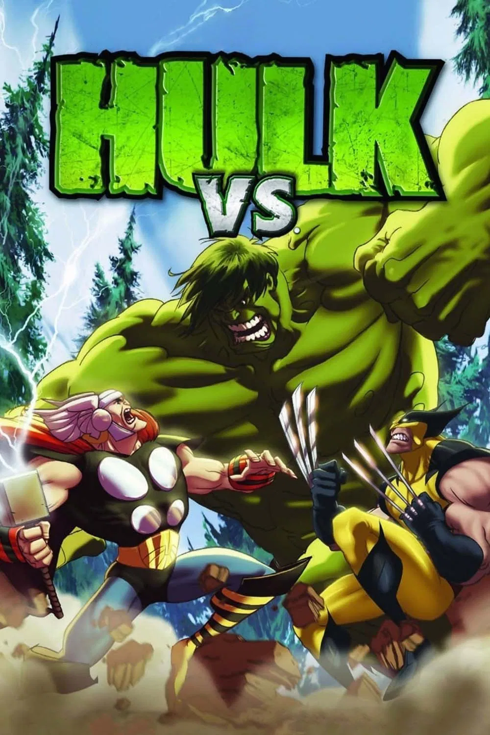 Poster chính thức của phim Phim Viễn Tưởng, Phim Hoạt Hình "Hulk Vs." (Hulk Vs. - 2009), với sự tham gia của diễn viên Fred Tatasciore và Matthew Wolf.