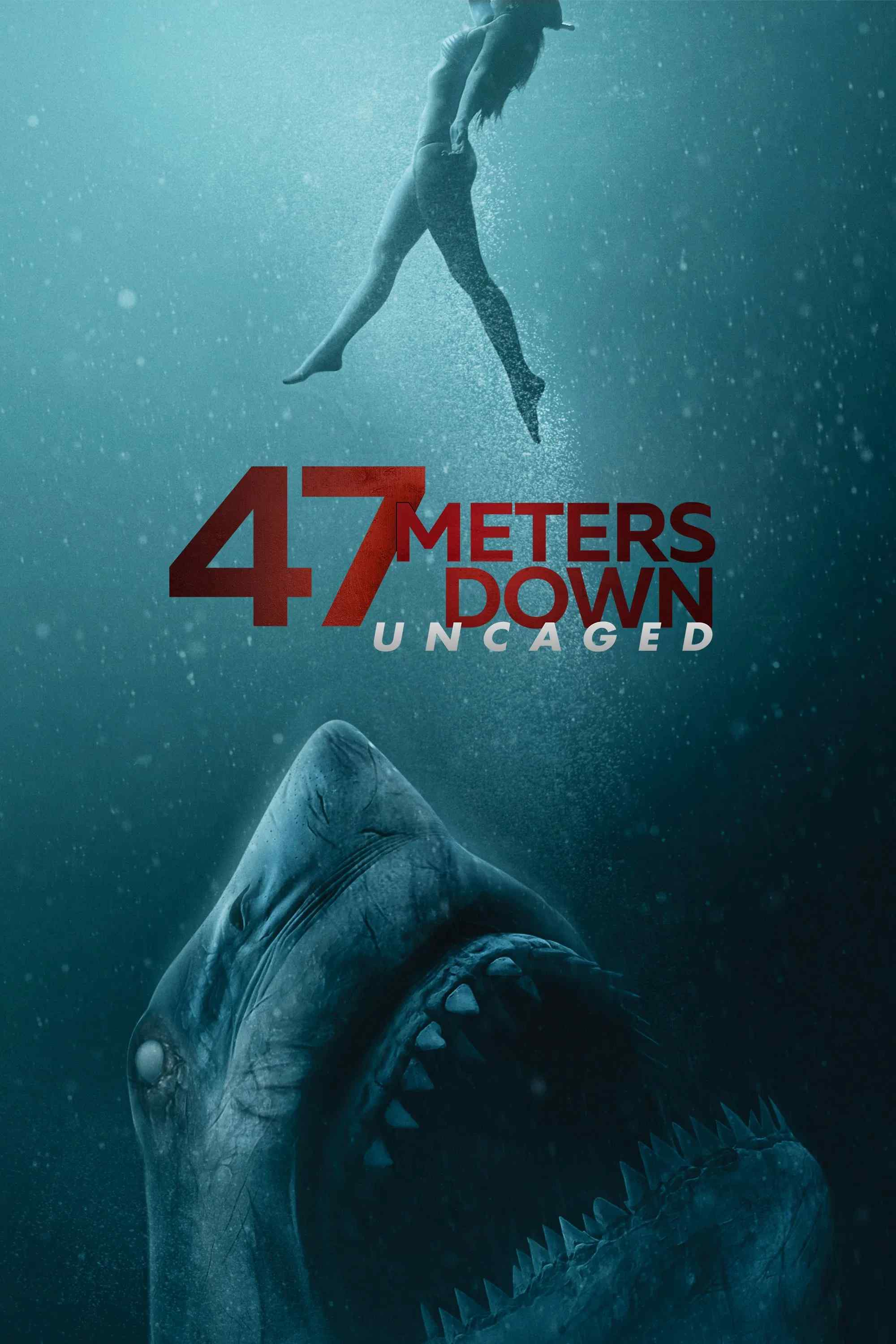 Poster chính thức của phim Phim Kinh Dị, Phim Giật Gân "Hung Thần Đại Dương: Thảm Sát" (47 Meters Down: Uncaged - 2019), với sự tham gia của diễn viên Sophie Nélisse và Corinne Foxx.