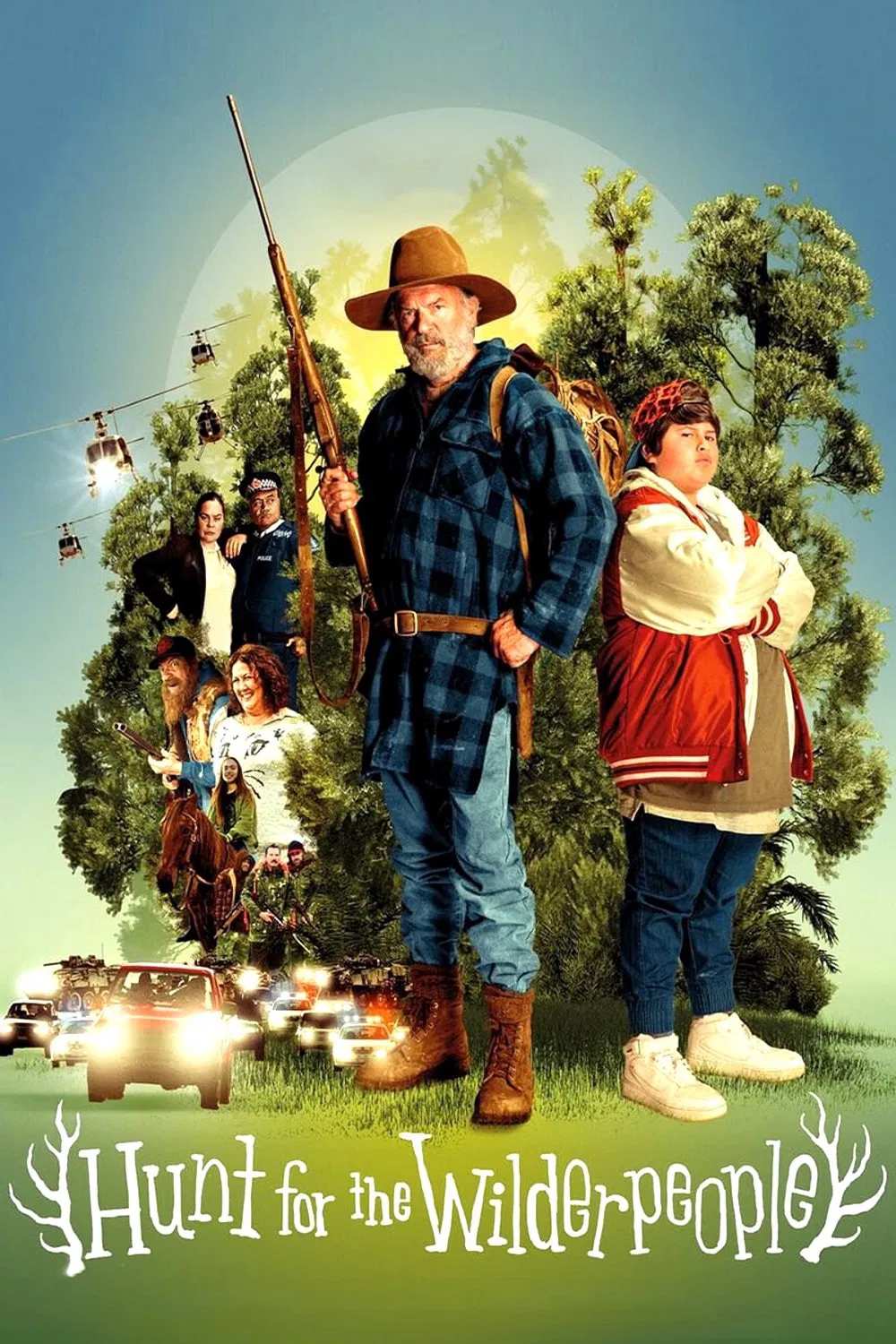 Poster chính thức của phim Phim Phiêu Lưu, Phim Hài "Hunt for the Wilderpeople" (Hunt for the Wilderpeople - 2016), với sự tham gia của diễn viên Sam Neill và Julian Dennison.