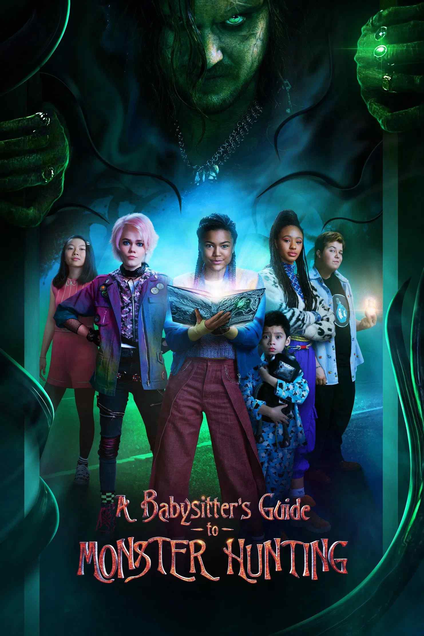 Poster chính thức của phim Phim Gia Đình, Phim Giả Tượng "Hướng Dẫn Săn Quái Vật" (A Babysitter's Guide to Monster Hunting - 2020), với sự tham gia của diễn viên Tamara Smart và Oona Laurence.