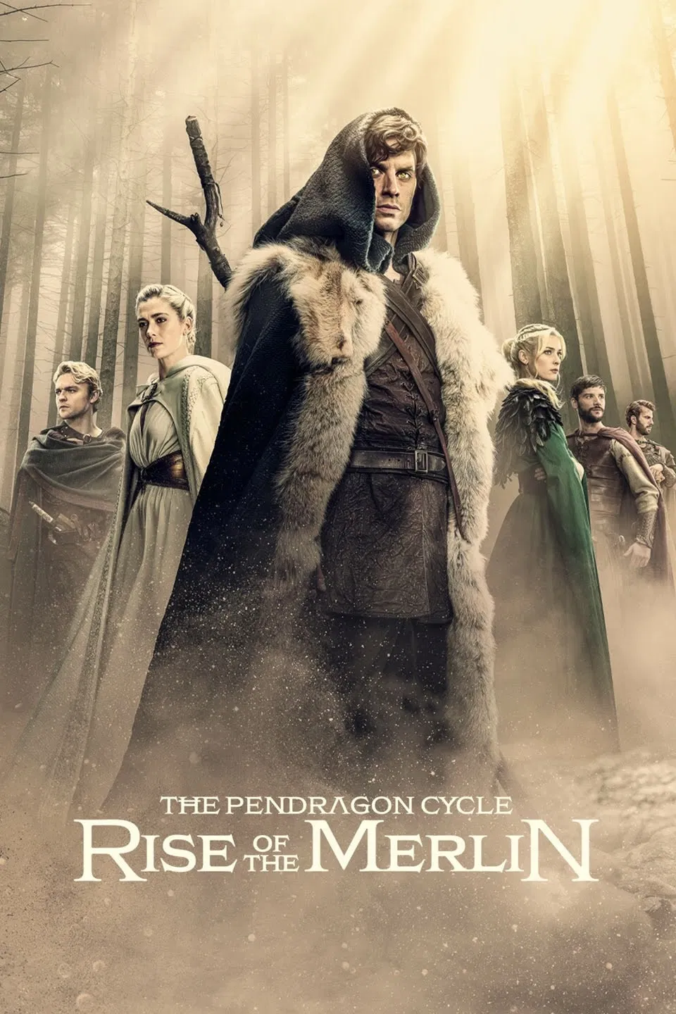 Poster chính thức của phim Phim Viễn Tưởng & Giả Tưởng, Phim Hành Động & Phiêu Lưu "Huyền Sử Pendragon: Truyền Thuyết Merlin" (The Pendragon Cycle: Rise of the Merlin - 2026), với sự tham gia của diễn viên Tom Sharp và Rose Reid.