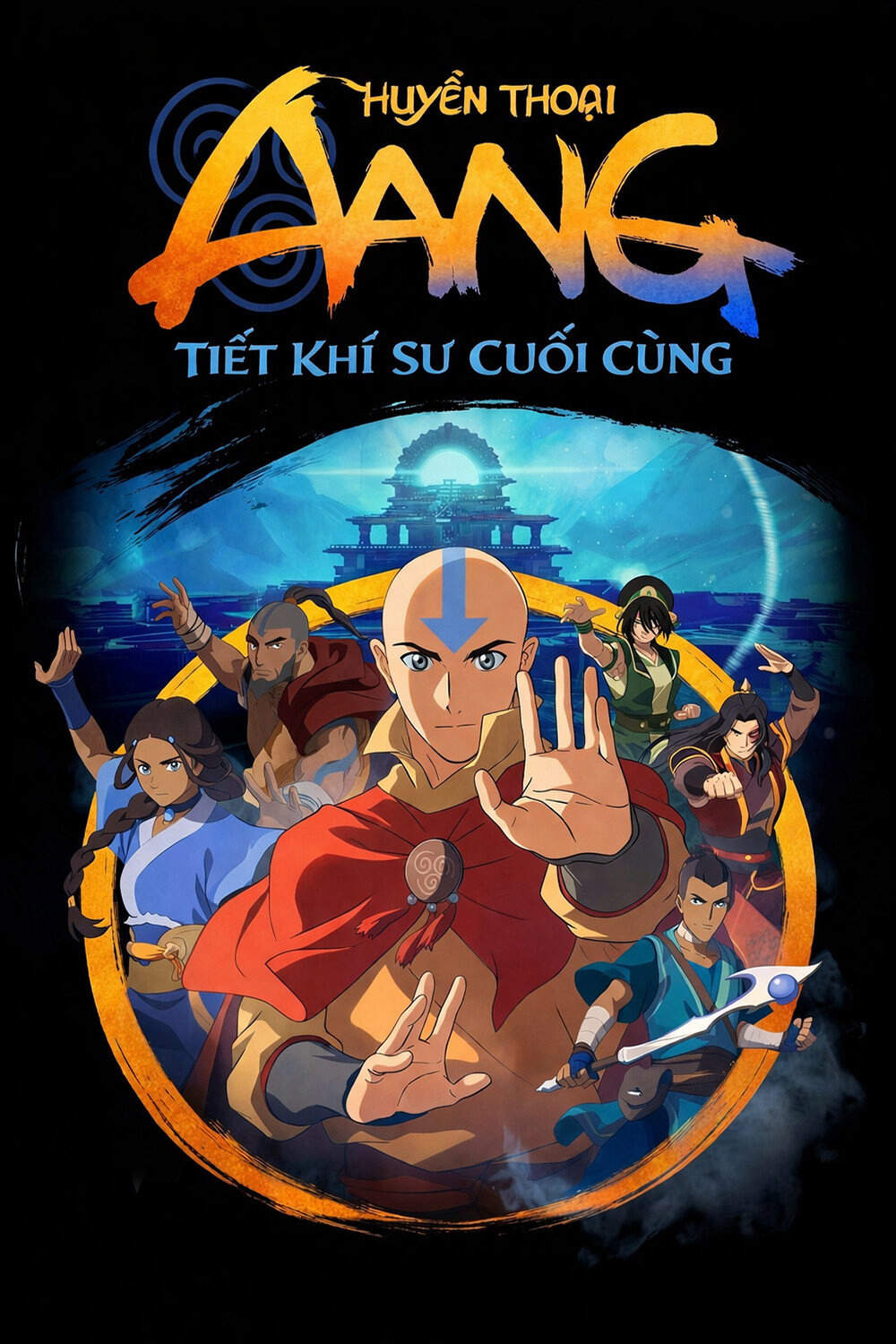 Poster chính thức của phim Phim Hành Động, Phim Phiêu Lưu "Huyền Thoại Aang: Tiết Khí Sư Cuối Cùng" (Avatar: Aang, The Last Airbender - 2026), với sự tham gia của diễn viên Eric Nam và Jessica Matten.