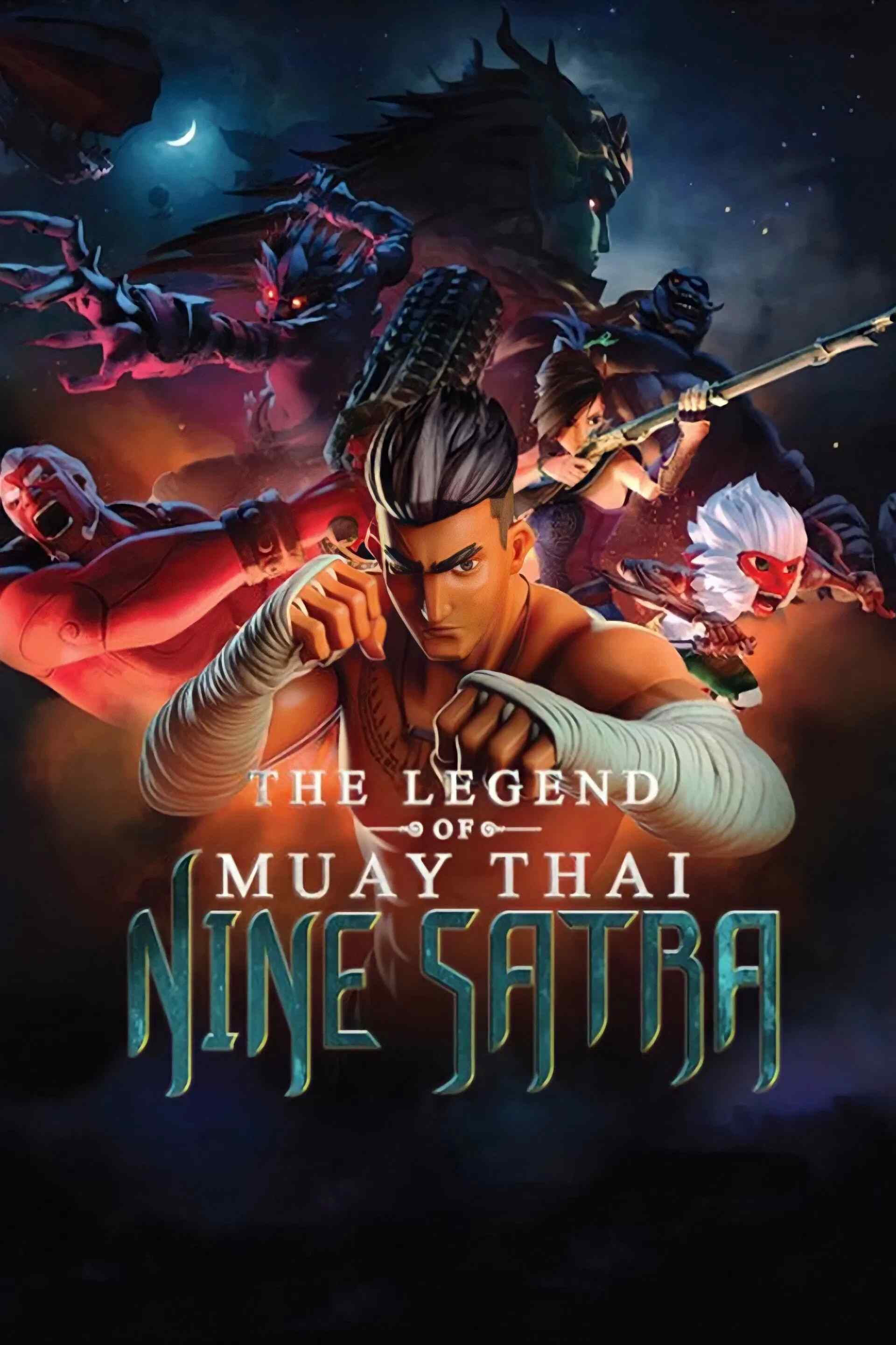 Poster chính thức của phim Phim Hoạt Hình, Phim Hành Động "Huyền Thoại Muay Thái: 9 Mảnh Ghép Thần Kì" (The Legend of Muay Thai: 9 Satra - 2018), với sự tham gia của diễn viên Kanokchat Munyadon và Savitree Suttichanond.