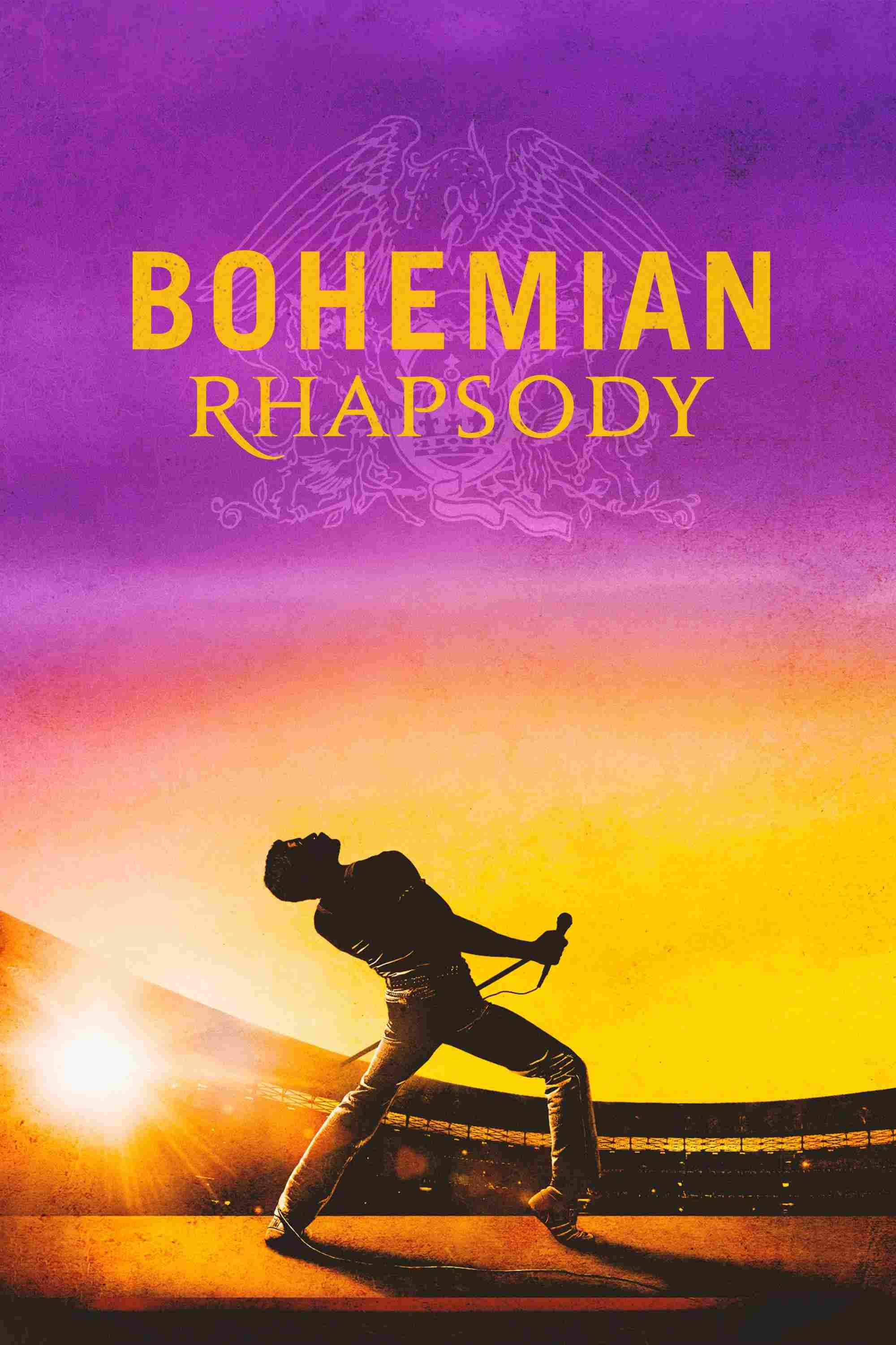 Poster chính thức của phim Phim Ca Nhạc, Phim Tâm Lý "Huyền Thoại Ngôi Sao Nhạc Rock" (Bohemian Rhapsody - 2018), với sự tham gia của diễn viên Rami Malek và Gwilym Lee.
