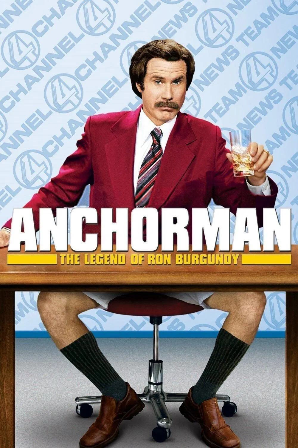 Poster chính thức của phim Phim Hài "Huyền Thoại Ron Burgundy" (Anchorman: The Legend of Ron Burgundy - 2004), với sự tham gia của diễn viên Will Ferrell và Christina Applegate.