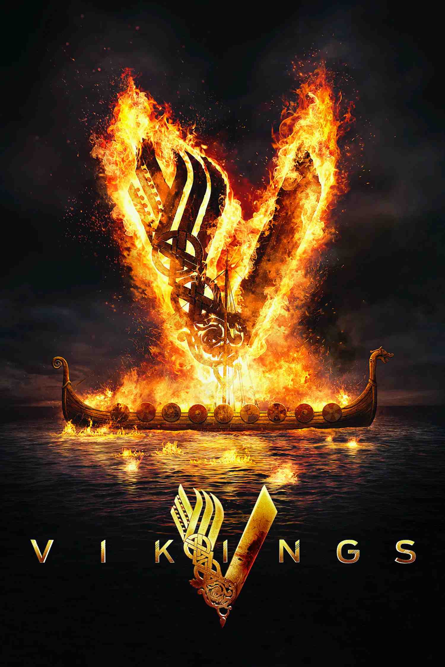 Poster chính thức của phim Phim Hành Động & Phiêu Lưu, Phim Tâm Lý "Huyền Thoại Vikings (Phần 5)" (Vikings - 2013), với sự tham gia của diễn viên Alex Høgh Andersen và Jordan Patrick Smith.
